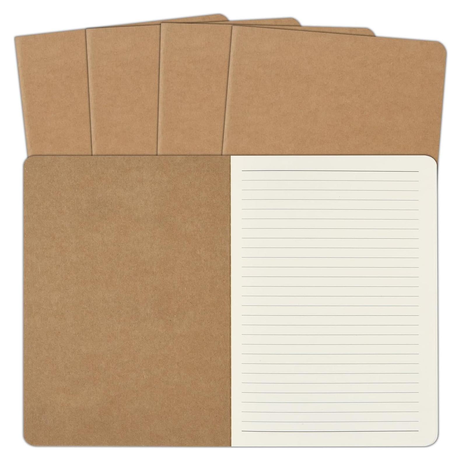 Paquete de 5 Cuadernos Kraft A5 ZCZN 60 Páginas Rayados