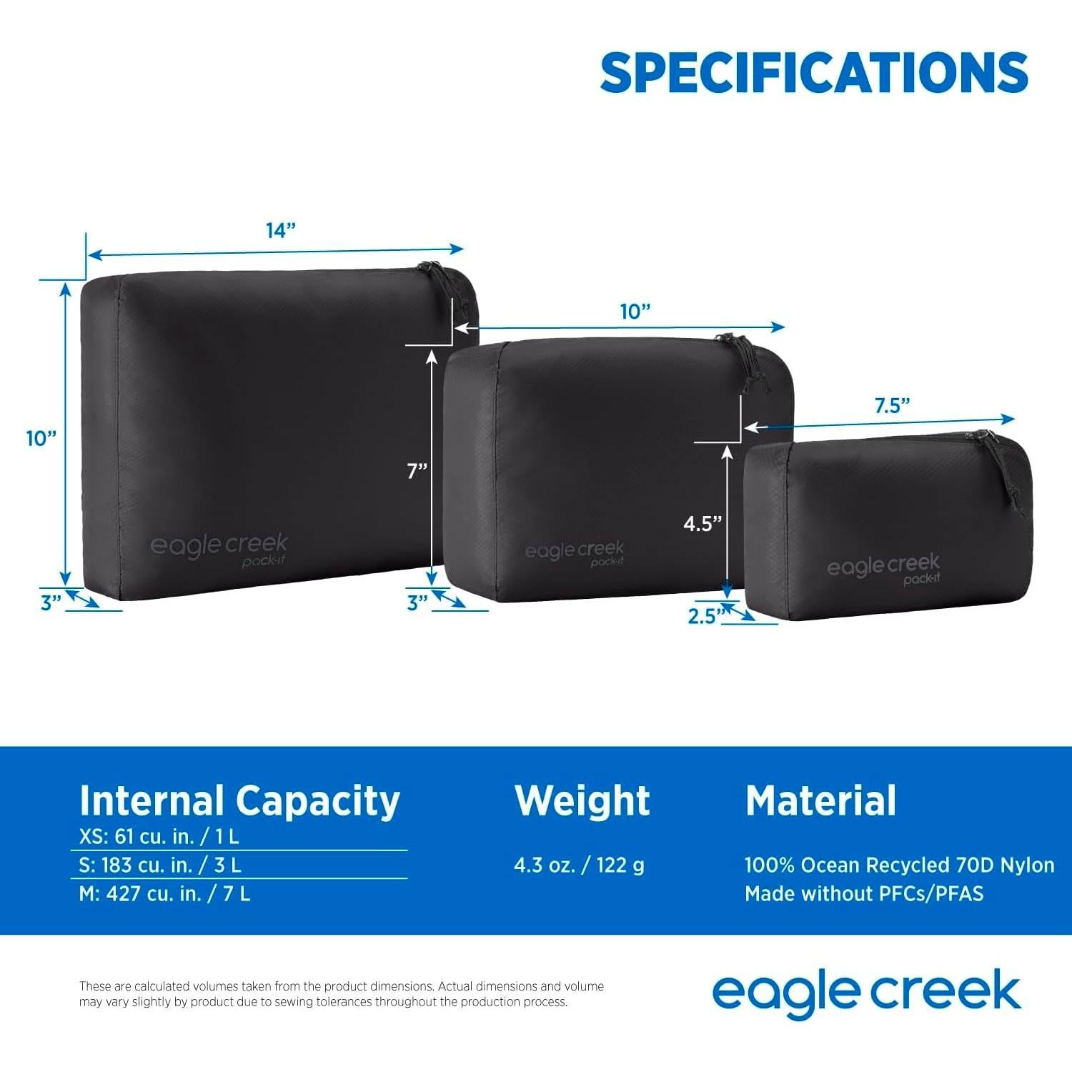 Conjunto de Cubos Organizadores Eagle Creek Pack-It Isolate