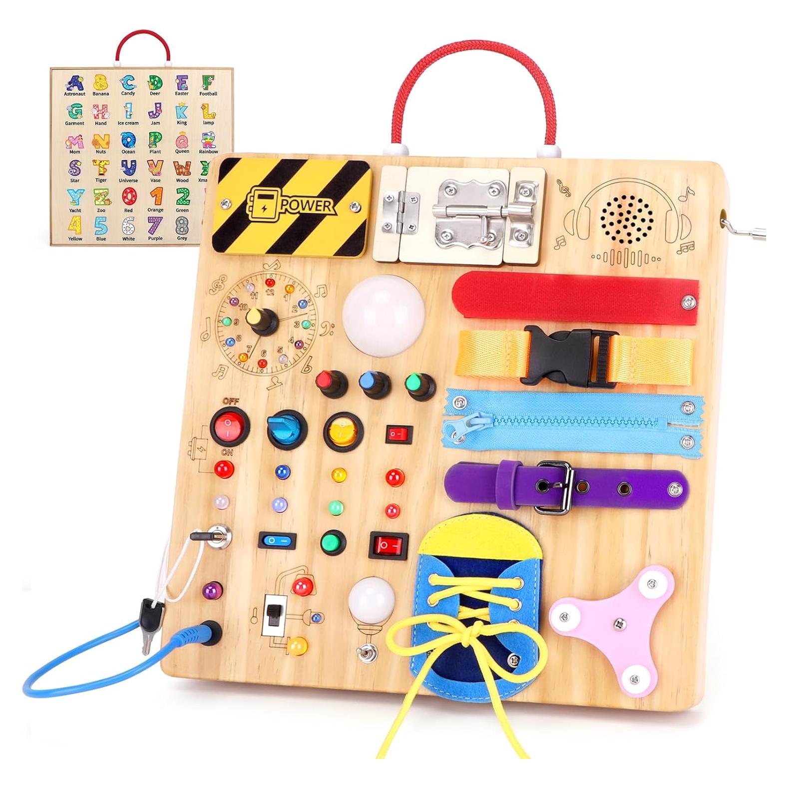 Tablero Ocupado Montessori para Niños 1-3 Años - Juguete Sensorial