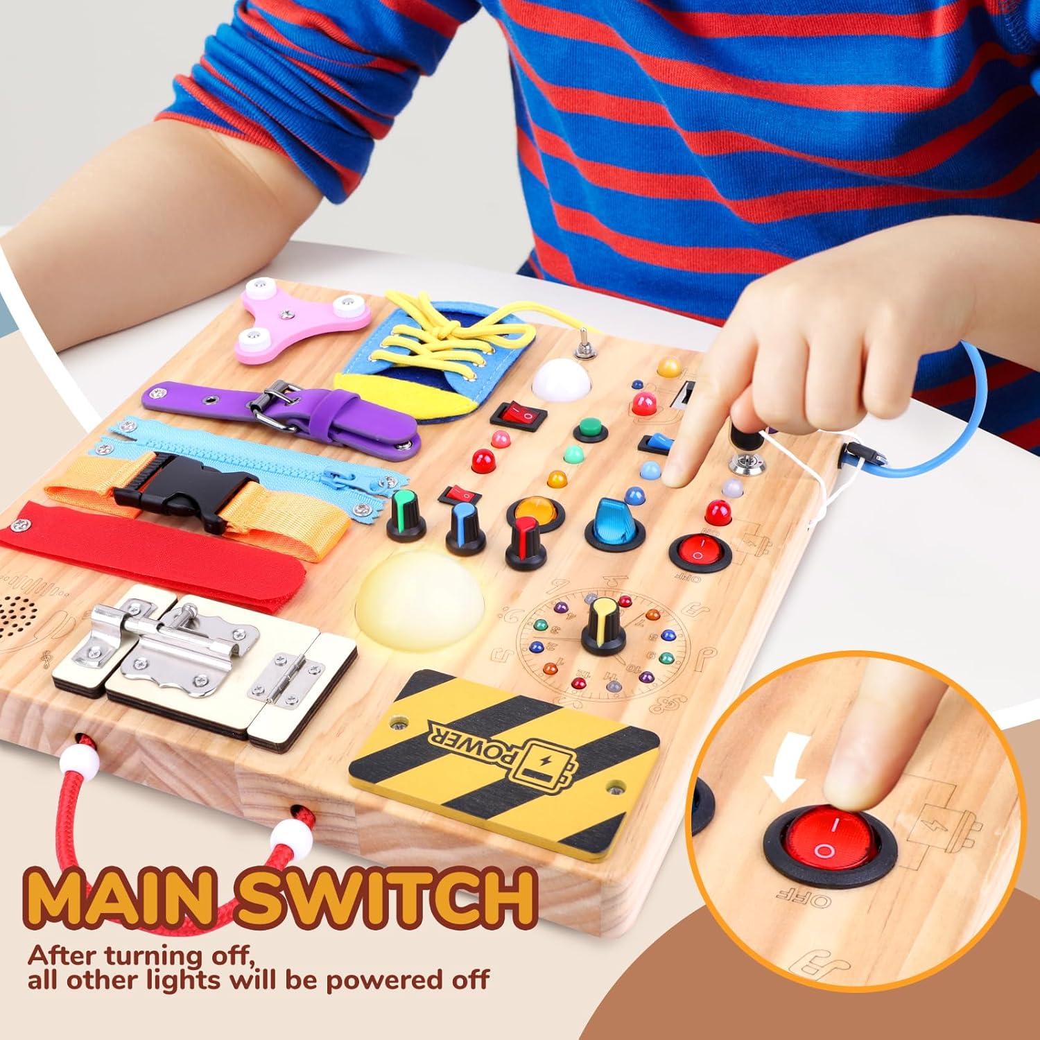 Tablero Ocupado Montessori para Niños 1-3 Años - Juguete Sensorial