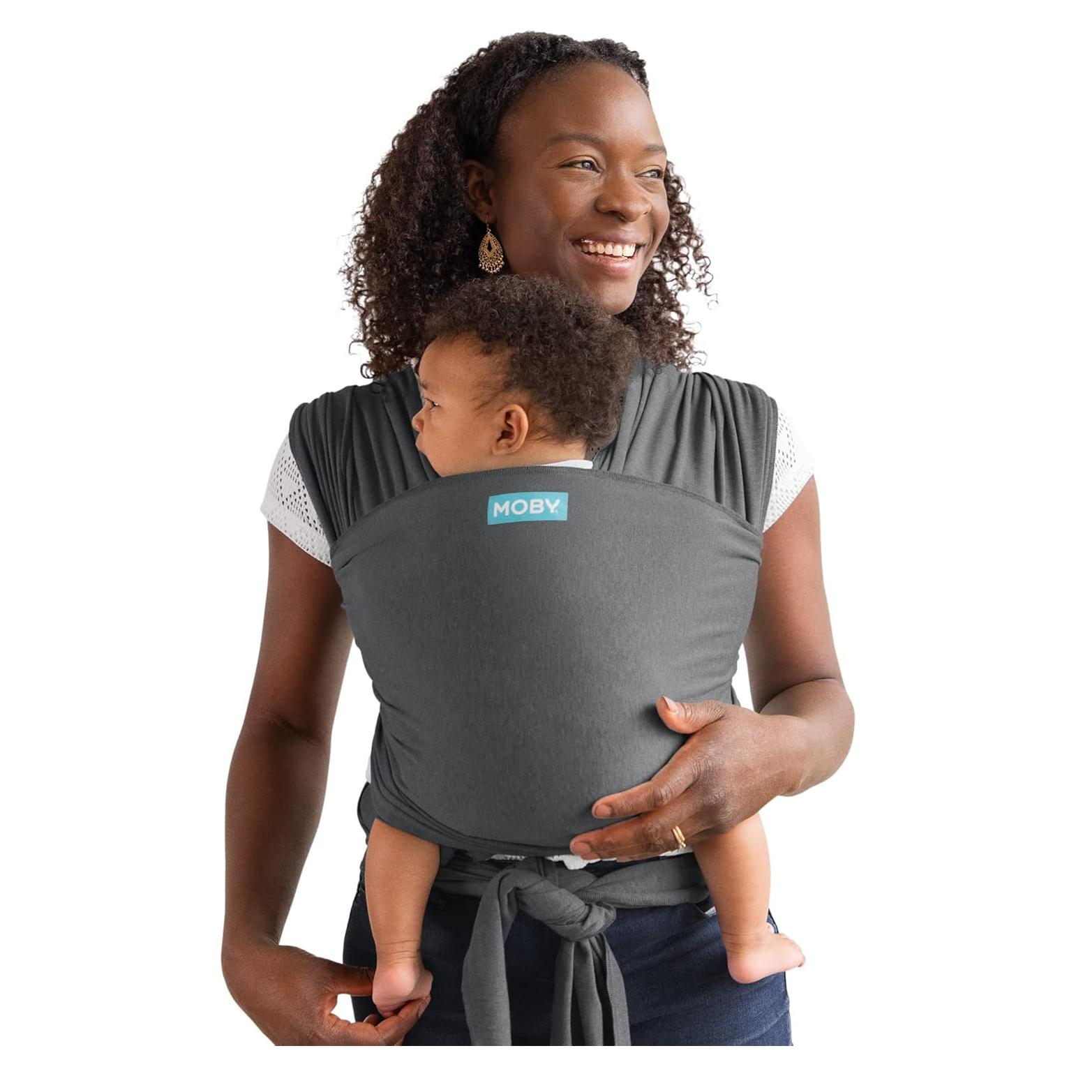 Portabebés tipo Sling Moby Baby Wrap Asfalto 3.6-15kg