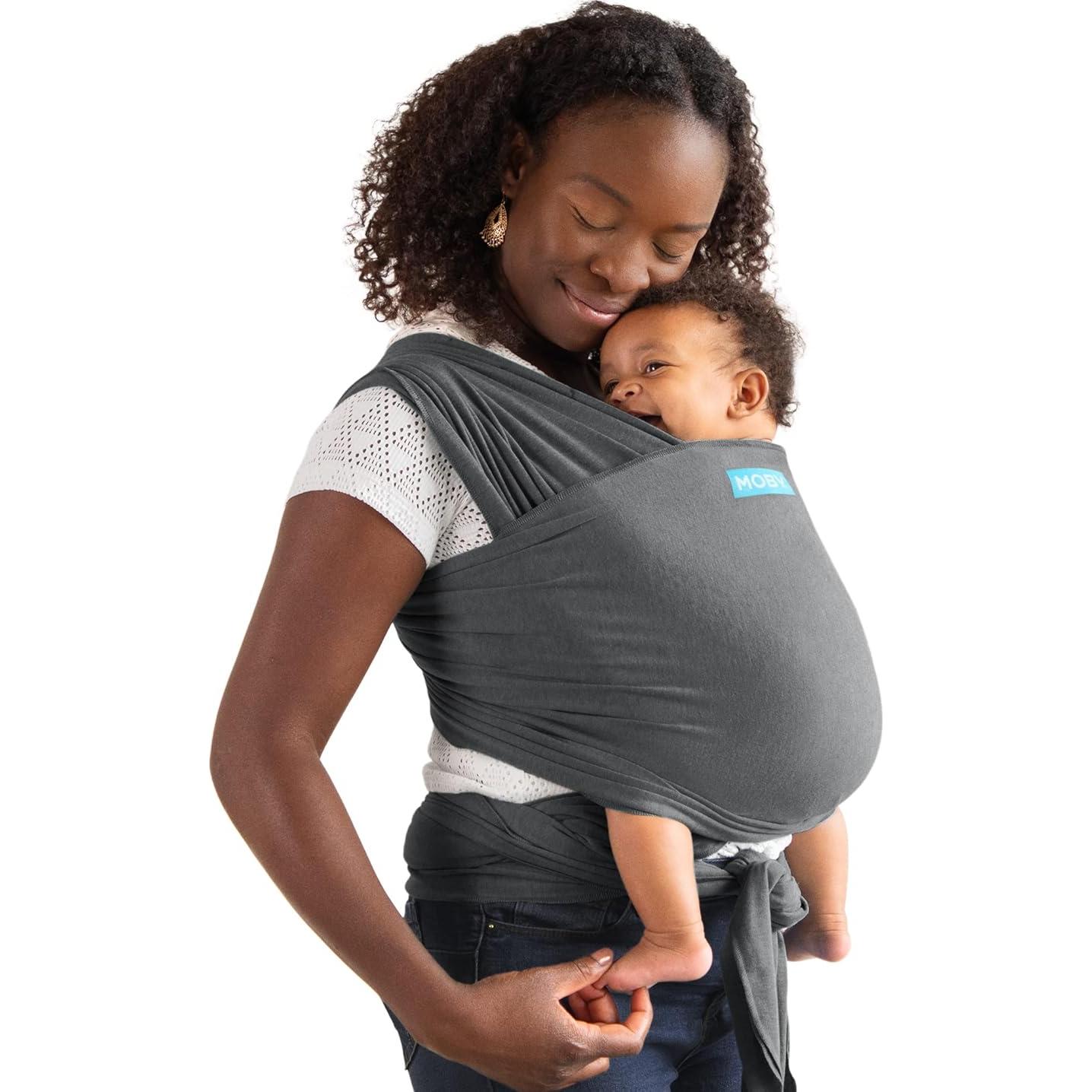 Portabebés tipo Sling Moby Baby Wrap Asfalto 3.6-15kg