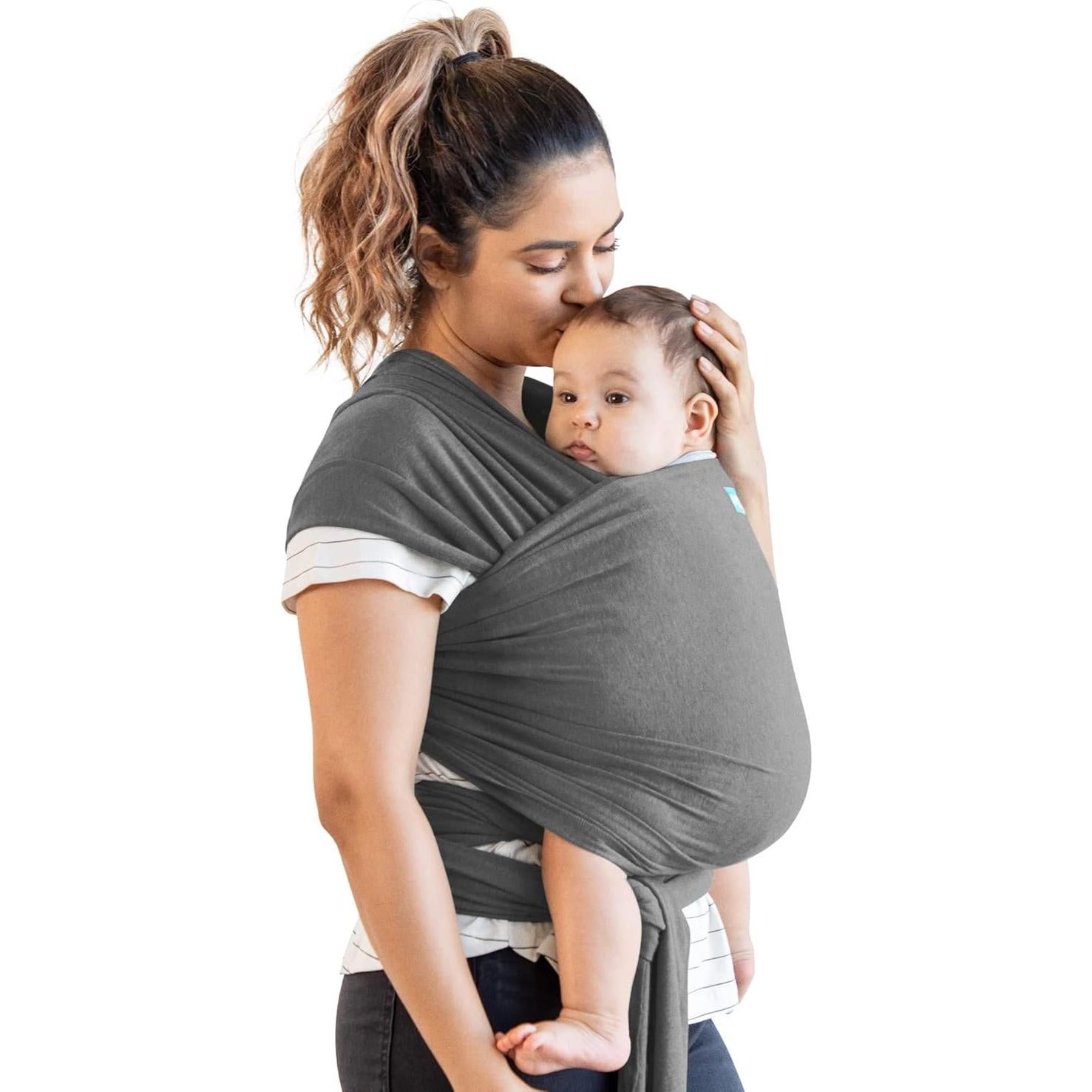 Portabebés tipo Sling Moby Baby Wrap Asfalto 3.6-15kg