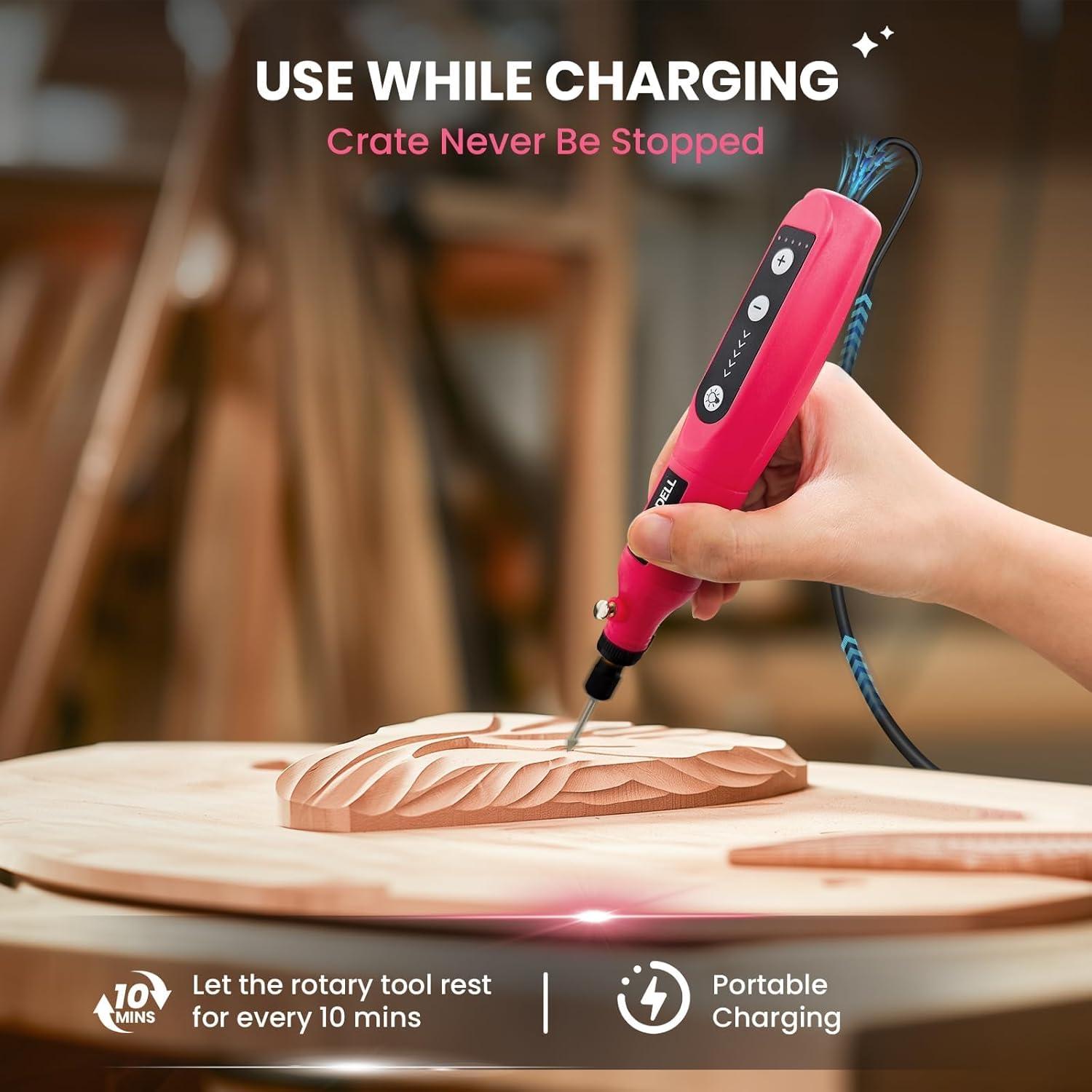 Herramienta Rotativa Cordless HARDELL 3.7V 18000RPM 36 Accesorios