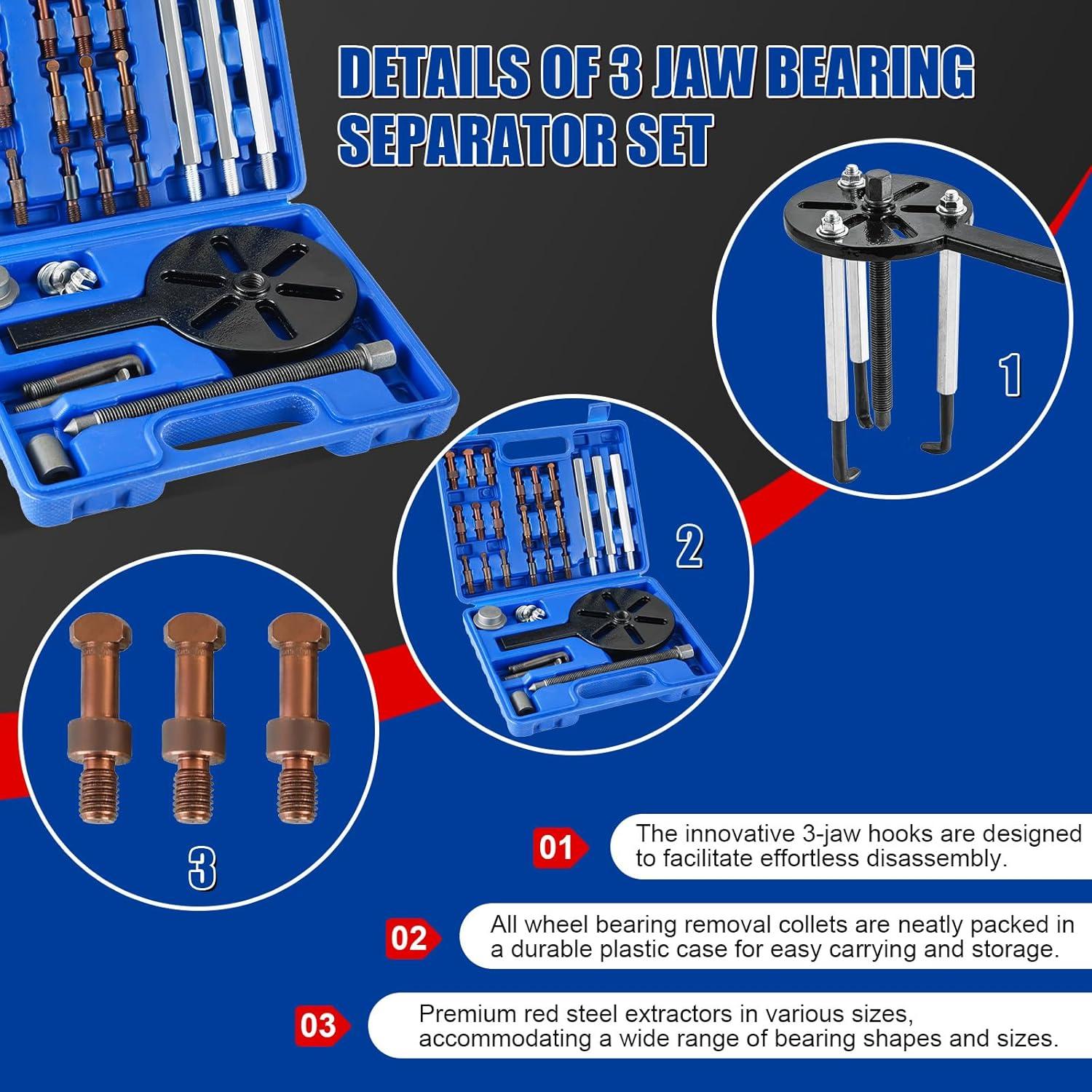 Kit de Extractor de Rodamientos 21 en 1 NYXOVA - Acero Vanadio