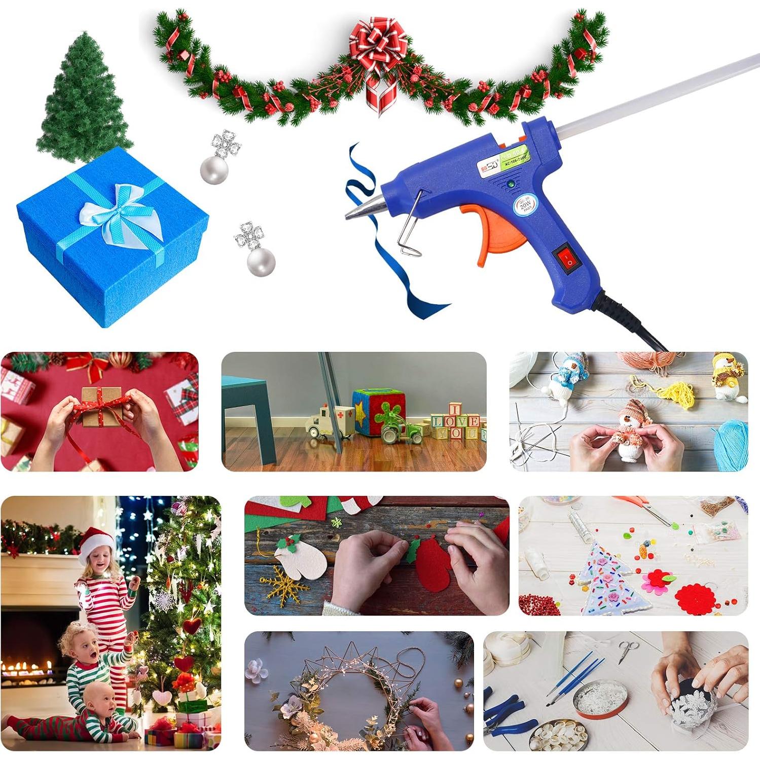 Pistola de Pegamento Caliente Glamgen 20W con 20 Barras