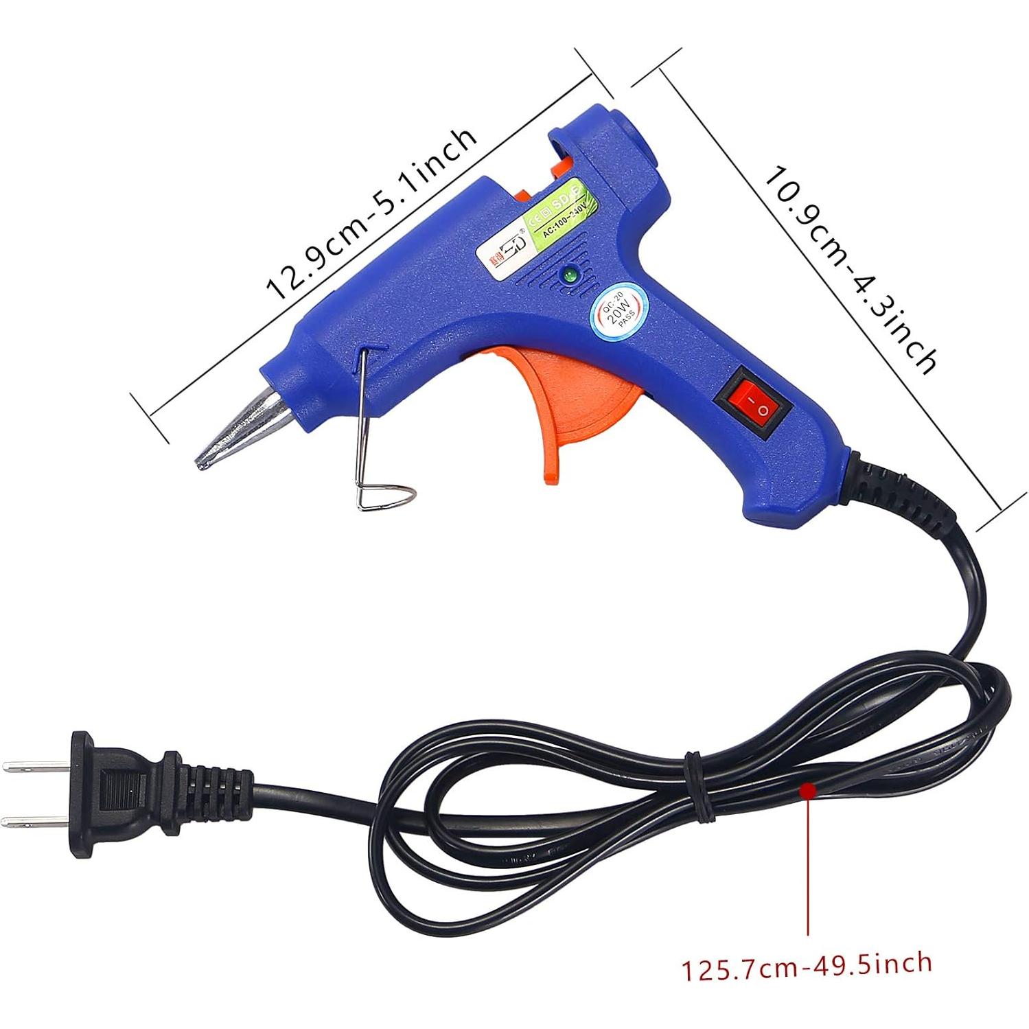 Pistola de Pegamento Caliente Glamgen 20W con 20 Barras