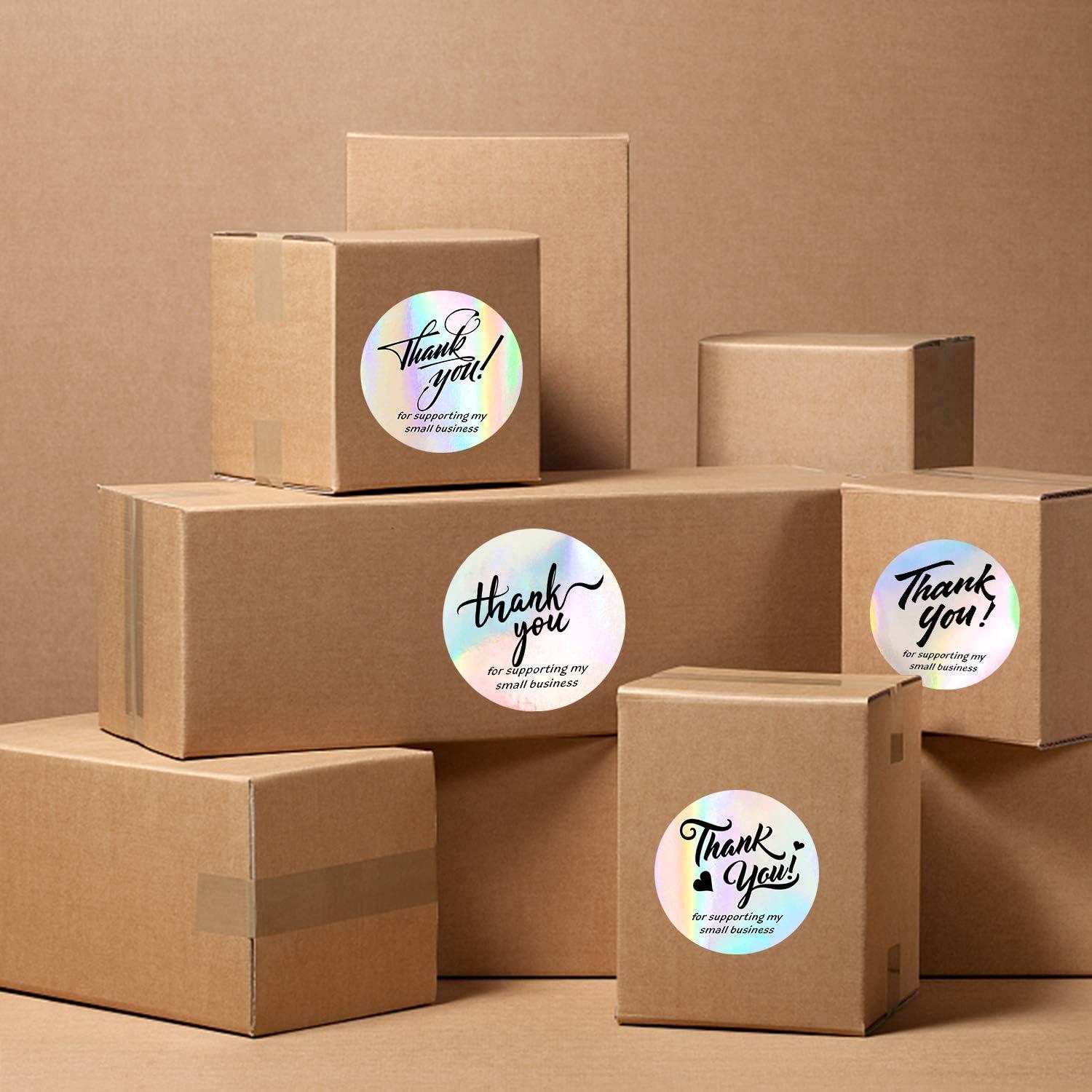 Etiquetas Redondas Padike 500 Unidades Brillo Plateado y Negro