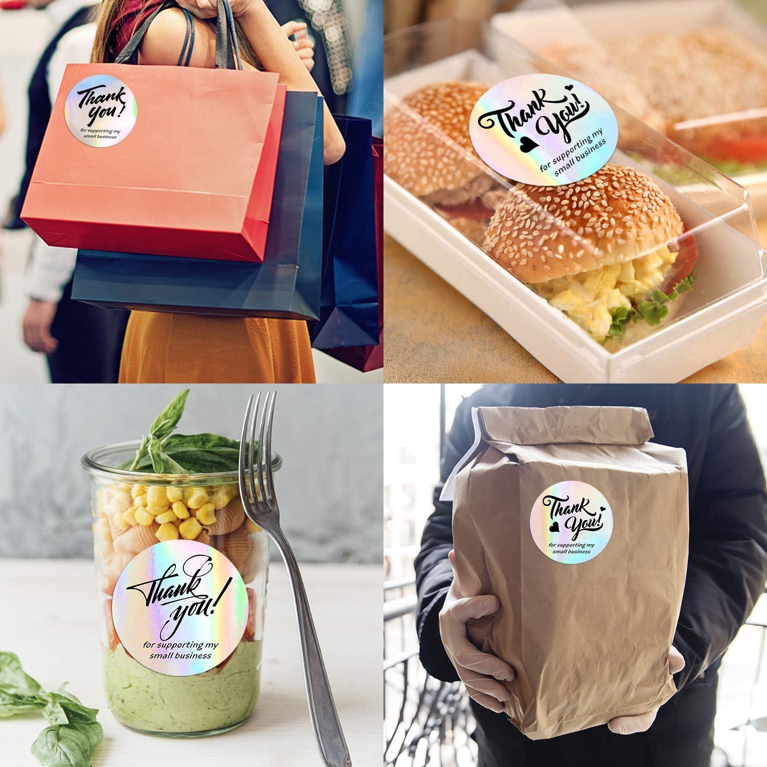 Etiquetas Redondas Padike 500 Unidades Brillo Plateado y Negro