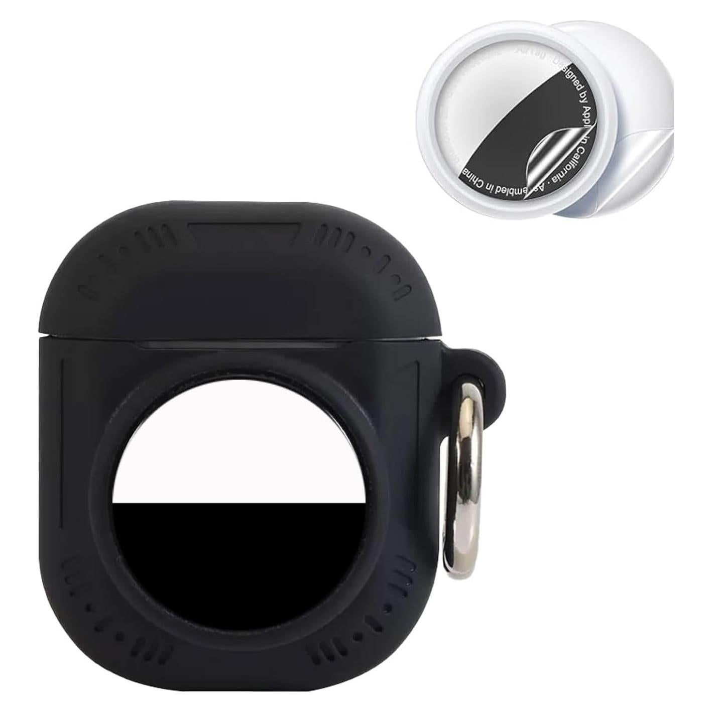 Funda Protectora 2 en 1 para AirPods 1&2 y Localizador - Negro