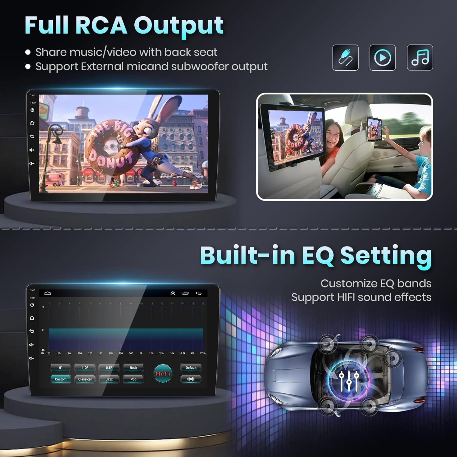 Estéreo de Coche Podofo 2G 64G Android para Toyota Hilux Fortuner 2005-2014