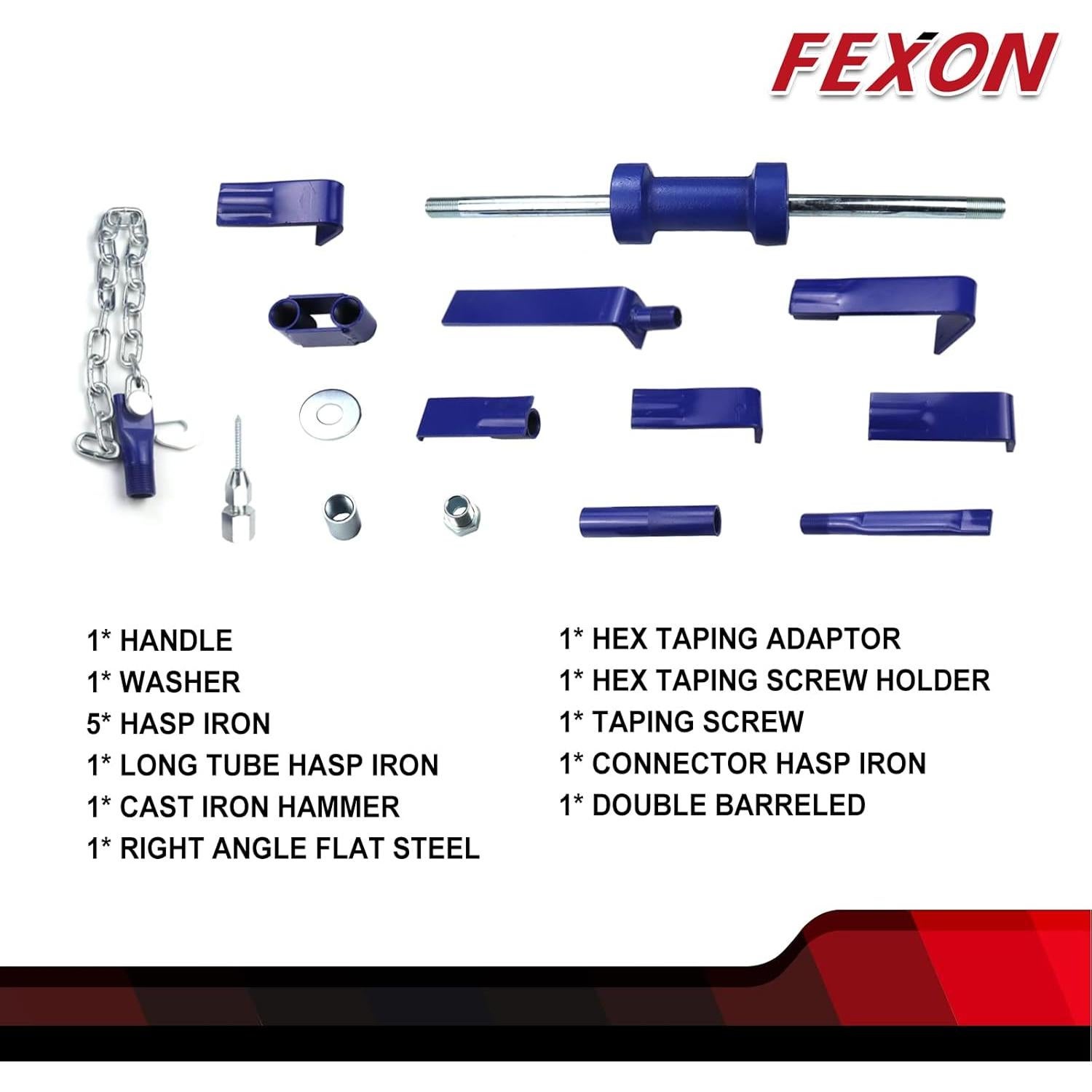 Extractor de Abolladuras FEXON 15PCS Kit Reparación 8.64kg