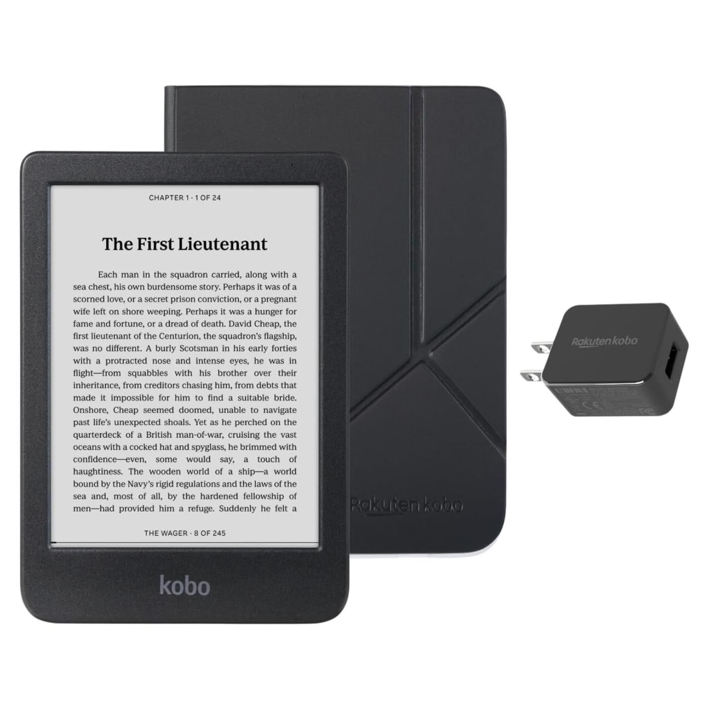 eReader Kobo Clara BW 6" Impermeable + Funda Negra SleepCover