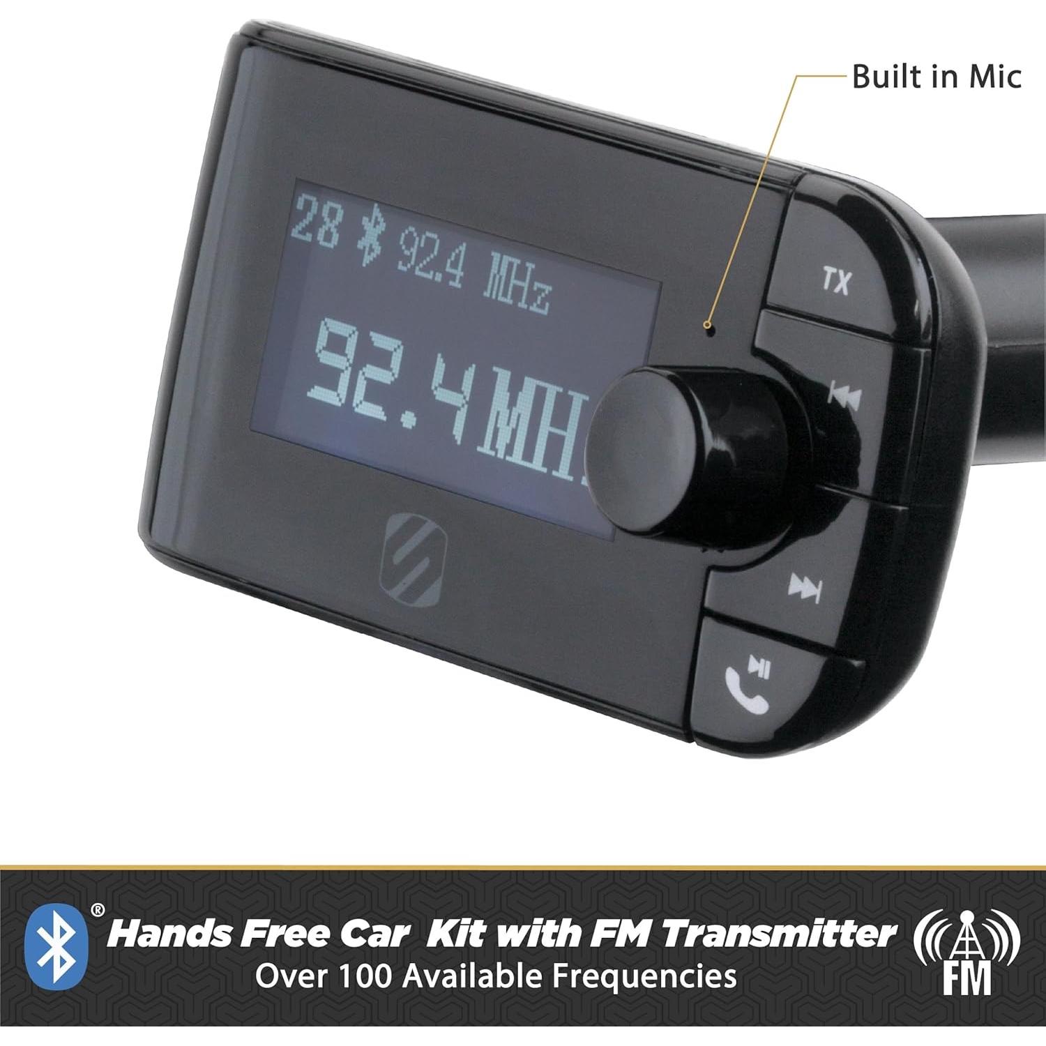 Transmisor FM Bluetooth 5.0 Scosche SBTFM2-XCES0 con Carga USB