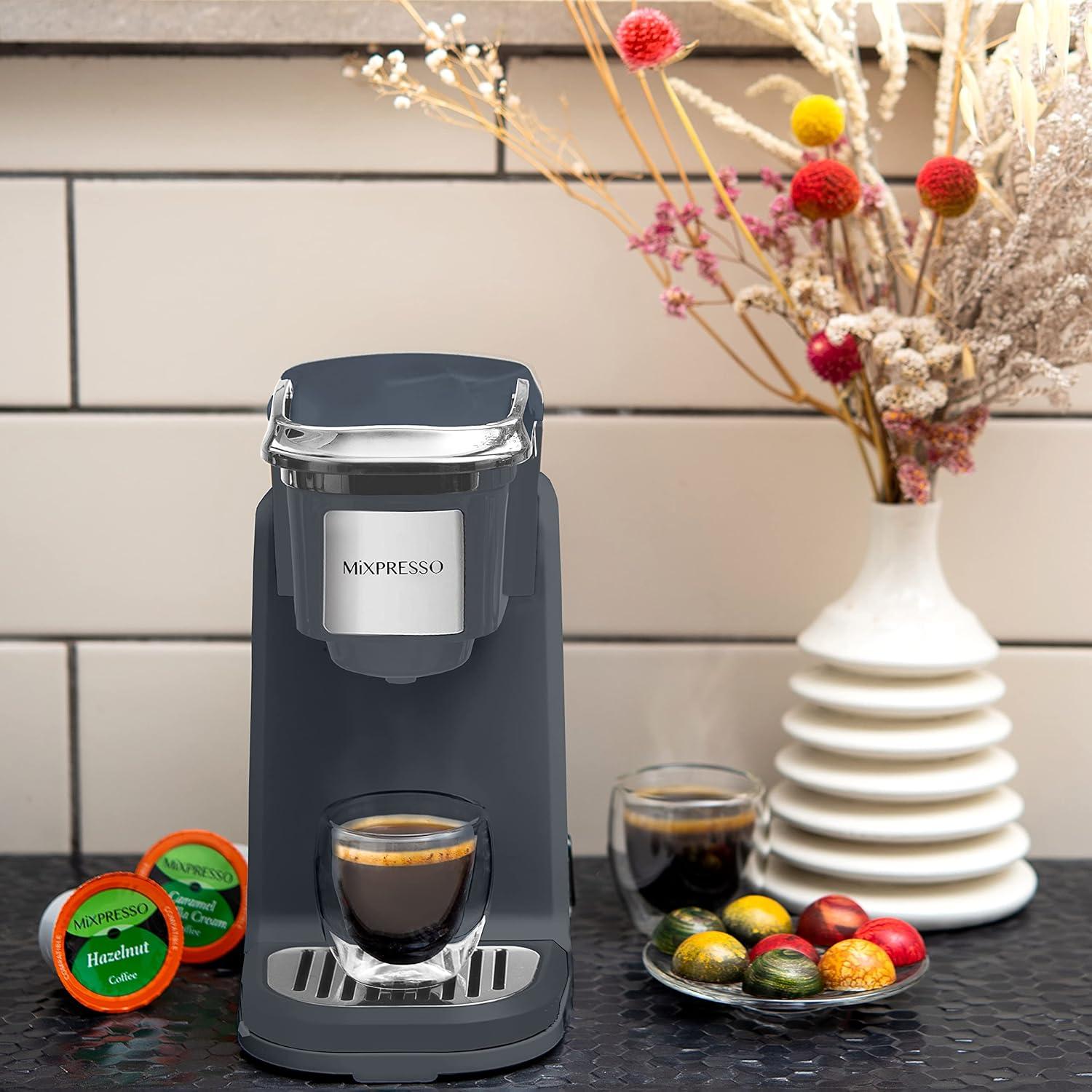 Cafetera de una taza Mixpresso K-Cup Gris 355ml Automática