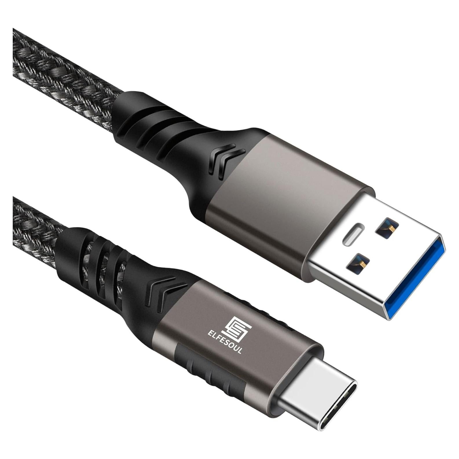 Cable USB A a USB C 1m Elfesoul 3.1 Gen 2 10Gbps Carga Rápida
