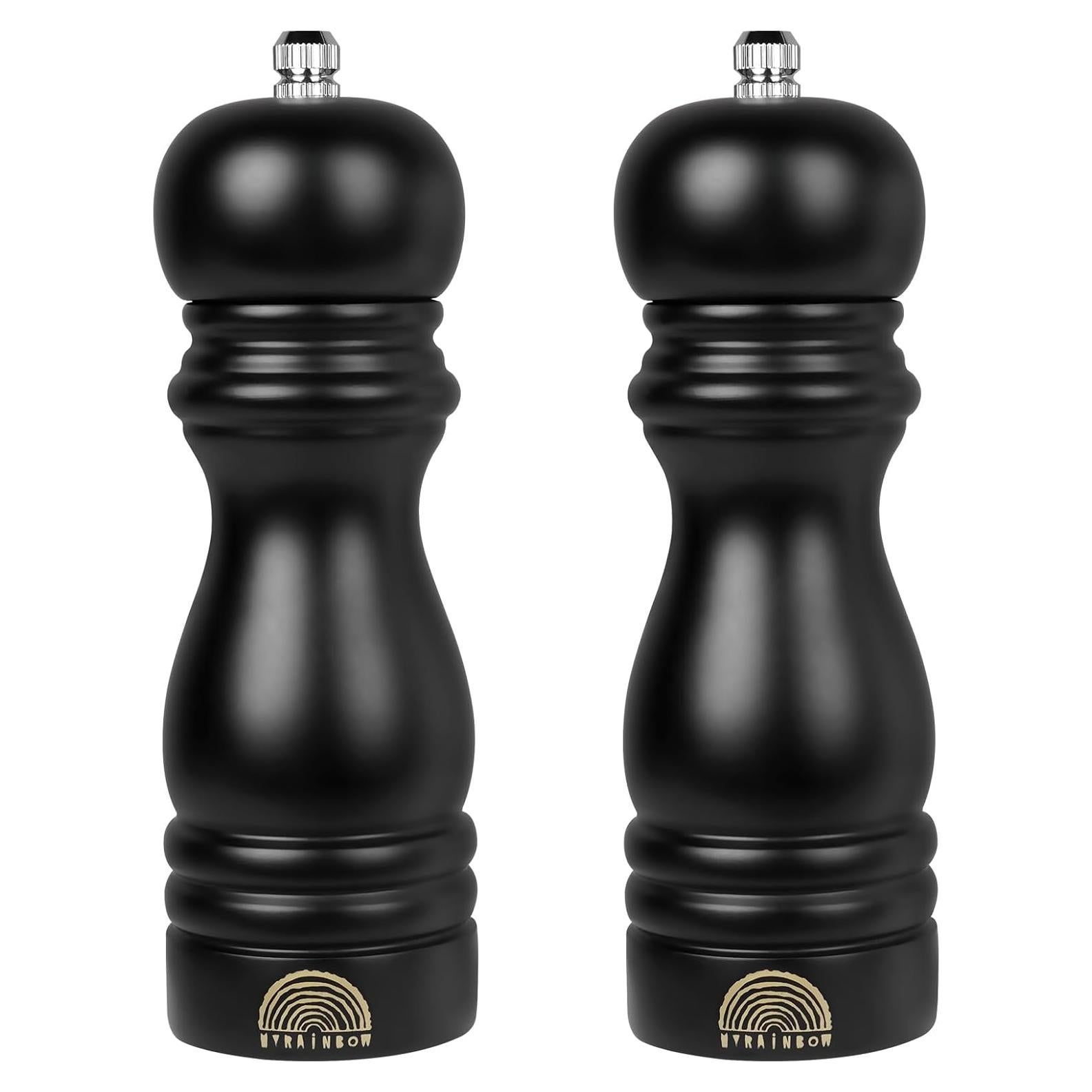 Juego de Molinillos de Sal y Pimienta de Madera 18 cm