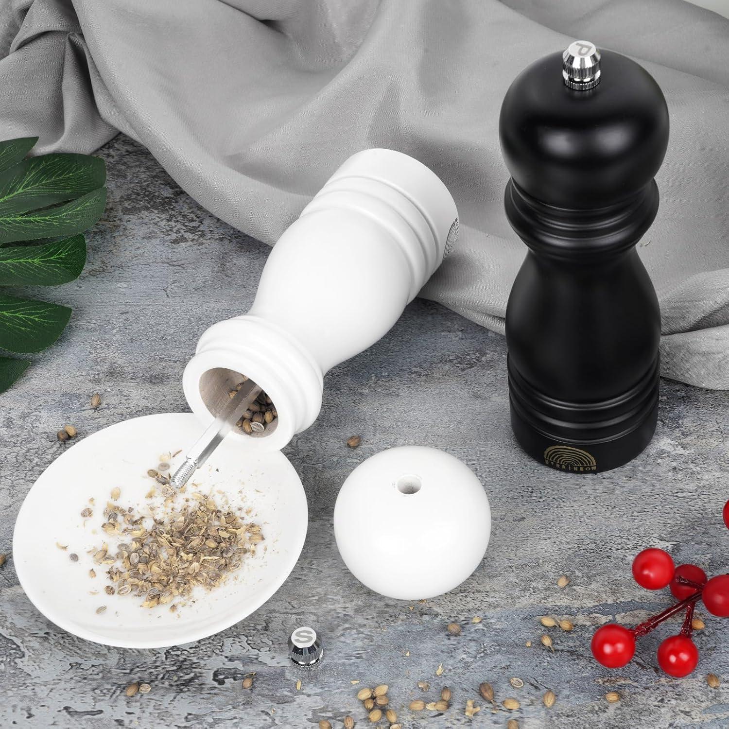 Juego de Molinillos de Sal y Pimienta de Madera 18 cm