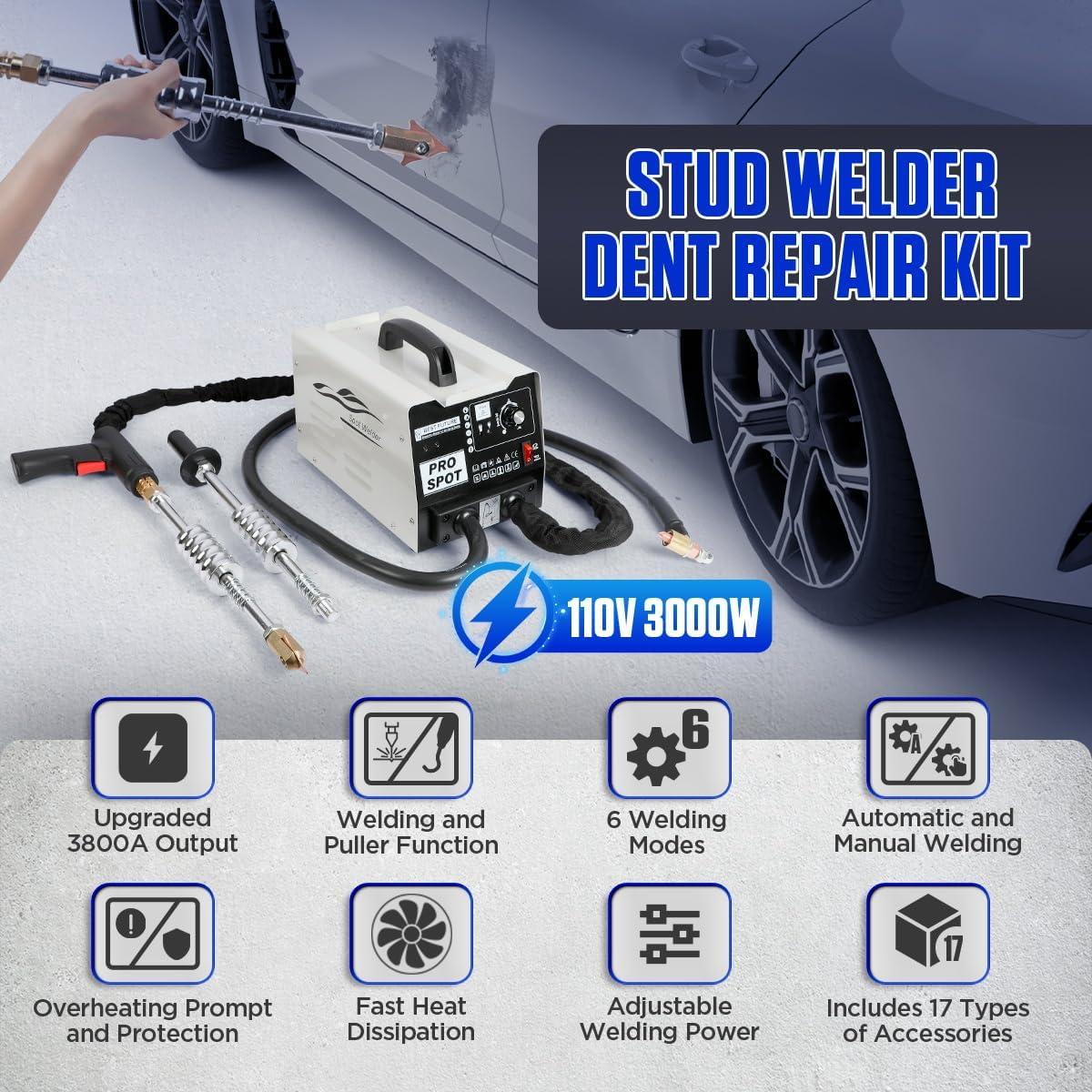 CMTOOL Soldador de Abolladuras 3000W 3800A con Accesorios