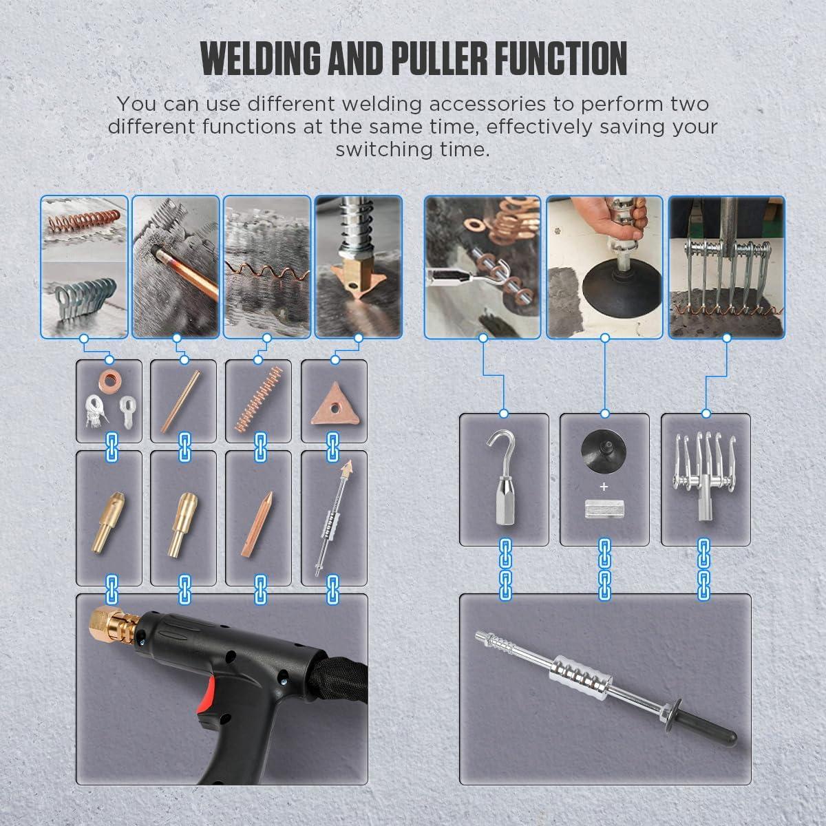 CMTOOL Soldador de Abolladuras 3000W 3800A con Accesorios