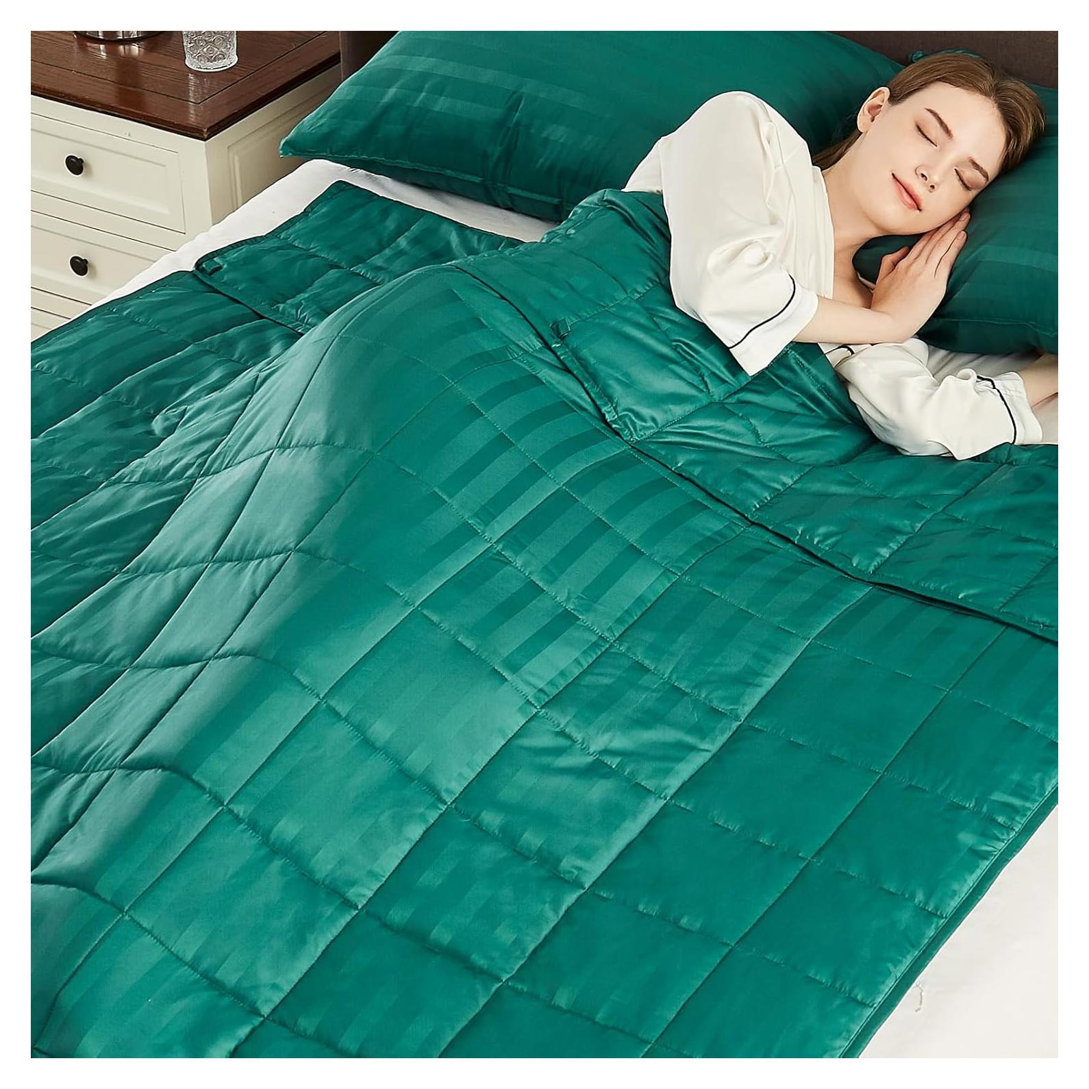 Manta con peso Anfie 122x183 cm 6.8 kg poliéster verde