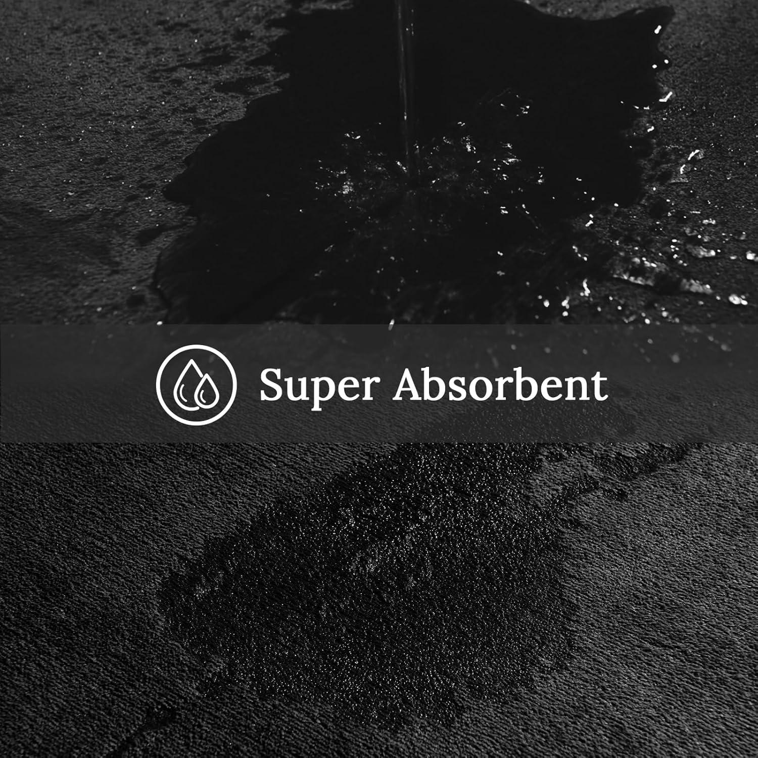 Conjunto de Alfombrillas de Baño HUXMEYSON 3 Piezas Antideslizante