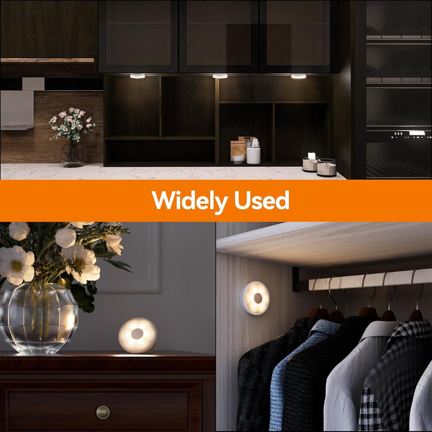 Luz Nocturna Recargable Dawnrise con Sensor de Movimiento - 4 Piezas