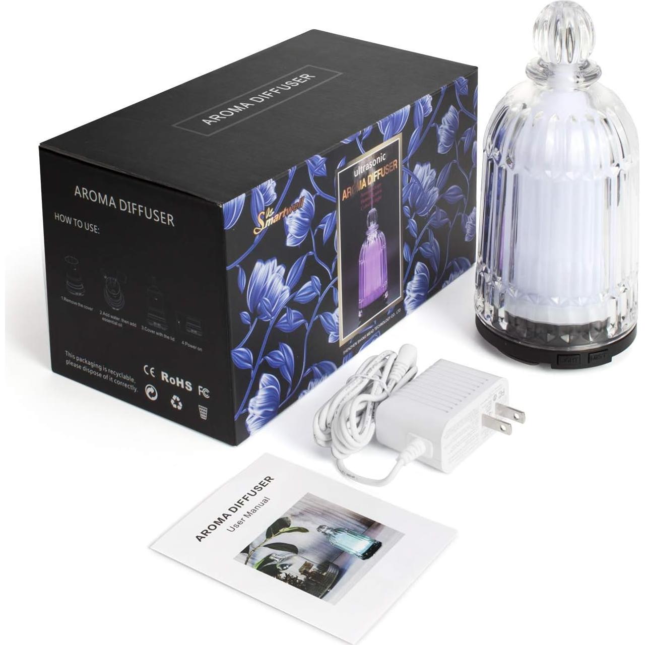 Difusor de Aceite Esencial DOUDING 120ml Ultrasónico Negro