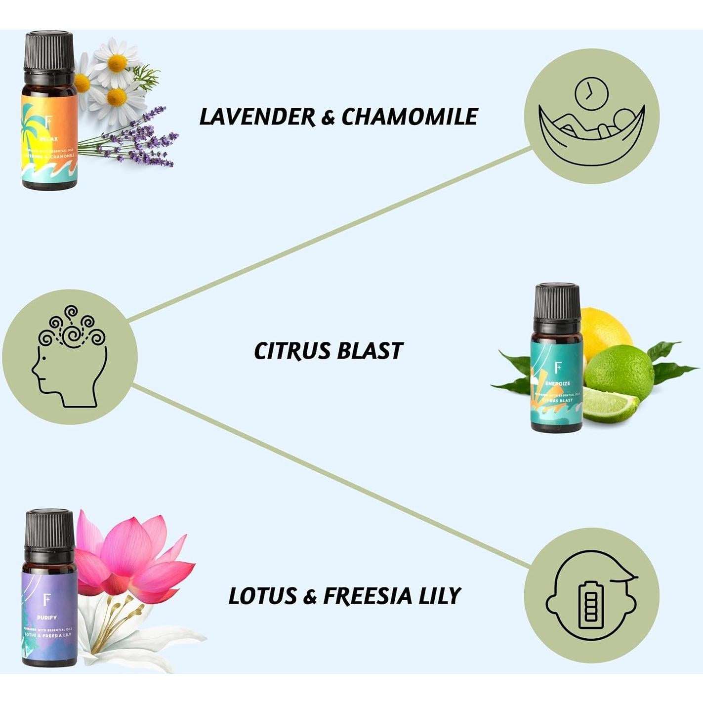 Set de 6 Aceites Esenciales Folkulture 10ml - Aromas Relajantes