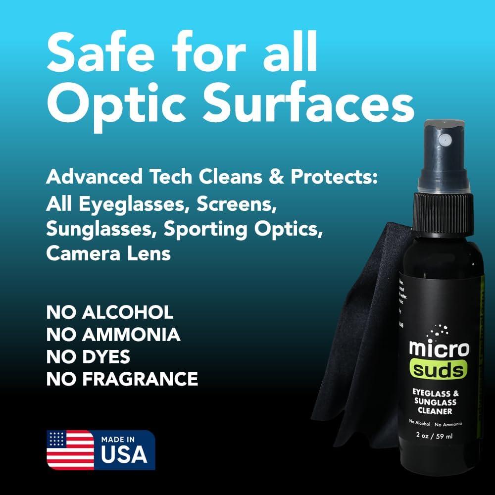 Kit Limpiador de Gafas VERAET - 4 Piezas, 2 Sprays 59ml