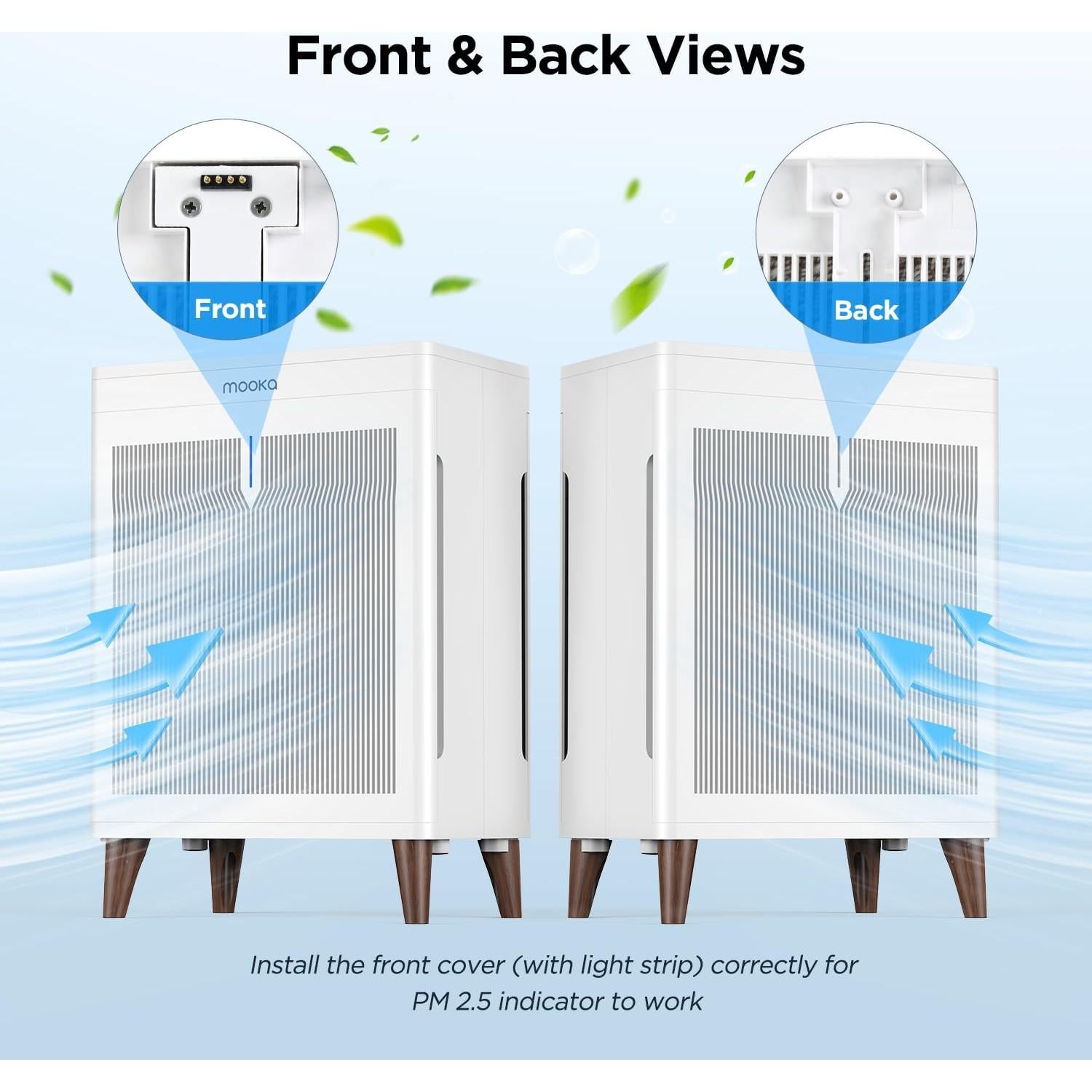 Purificador de Aire HEPA MOOKA HKB320F Doble Cara 260 m²