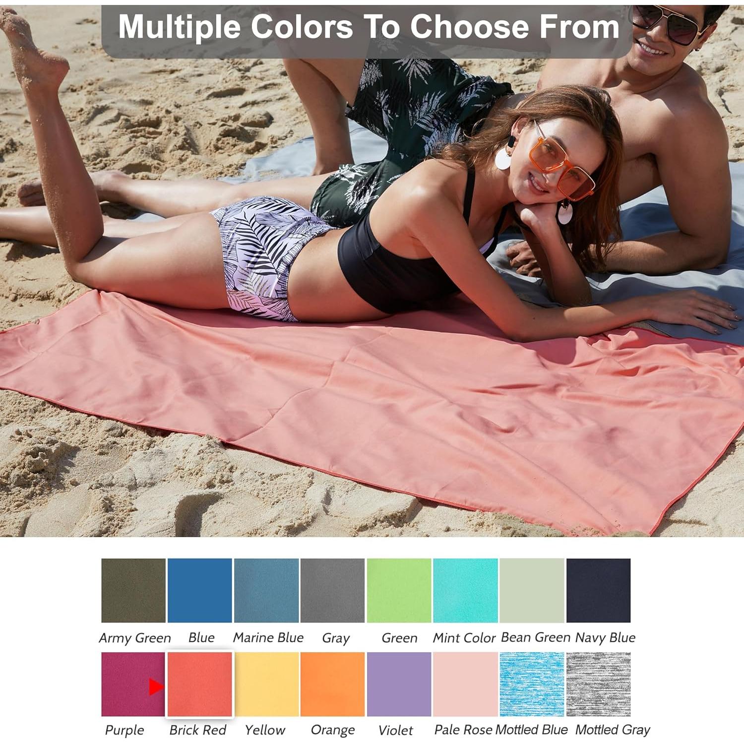 Toalla de viaje microfibra Rainleaf 2 Piezas 76x152cm y 41x81cm