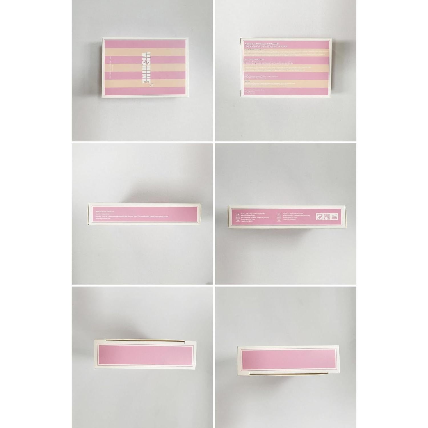 Kit de Esmalte de Uñas Vishine 4pcs Gel 8ml Transparente Nude