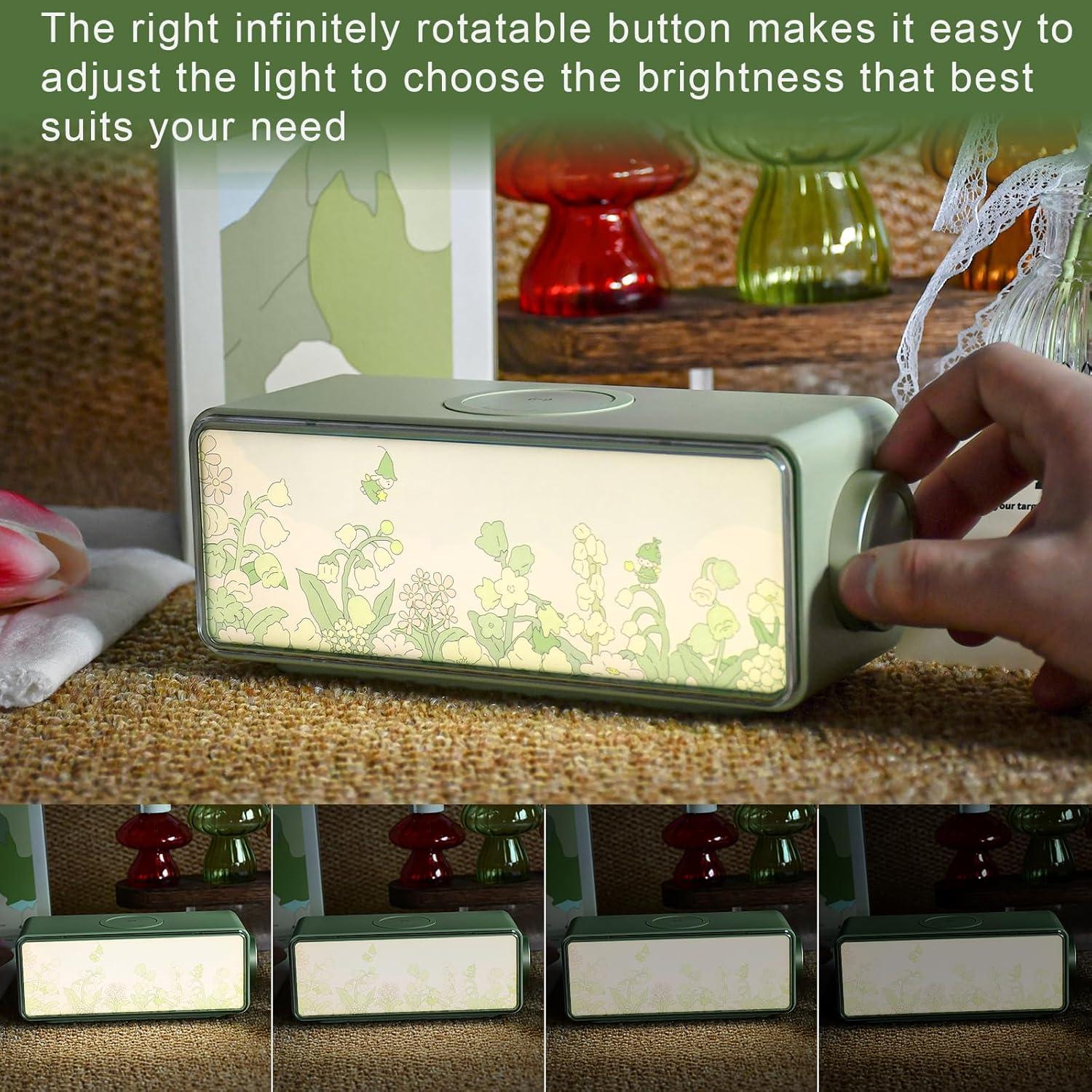 Cargador Inalámbrico 15W con Luz Nocturna y Altavoz Bluetooth