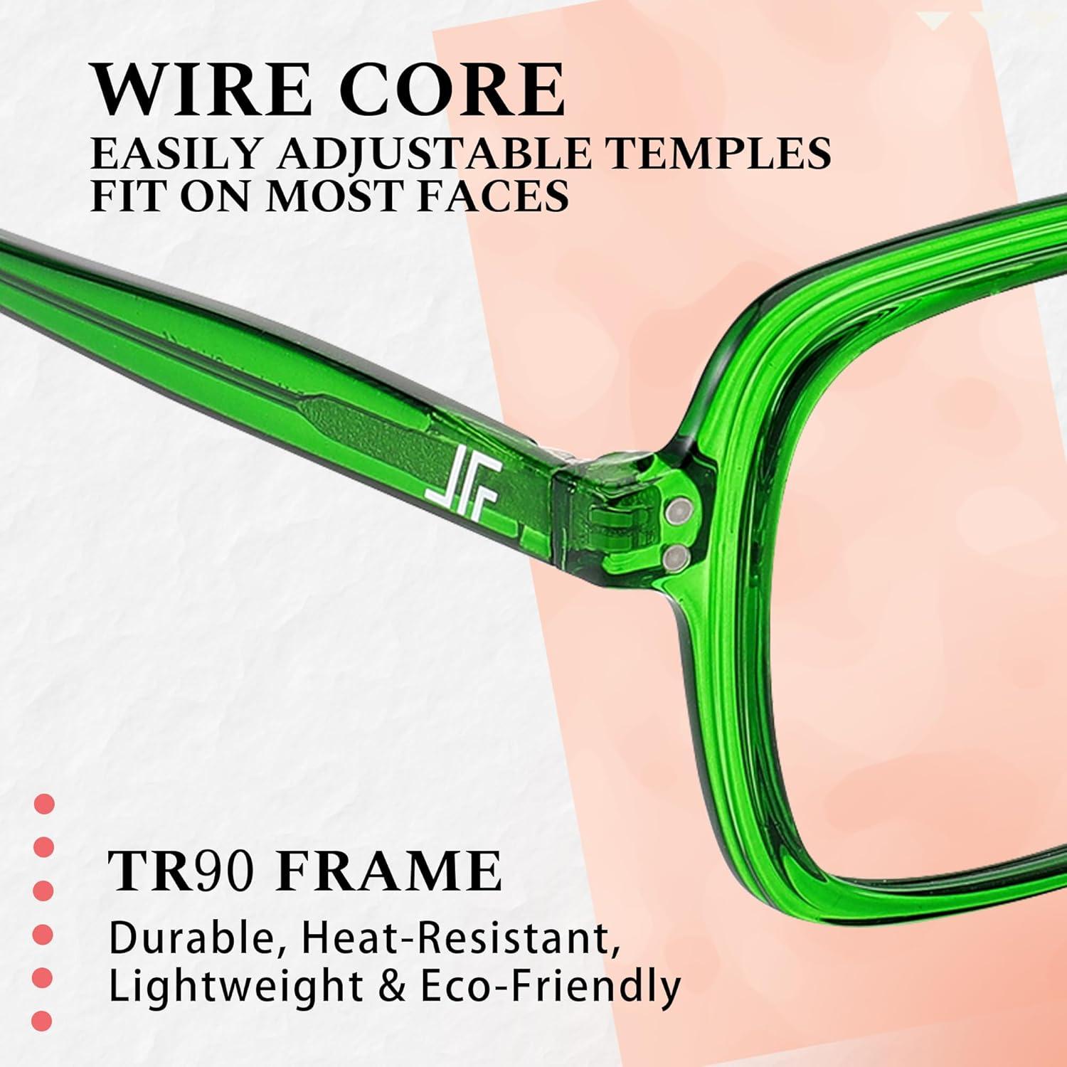 Gafas de Bloqueo de Luz Azul JFXQDR RF6215 Verde Albahaca