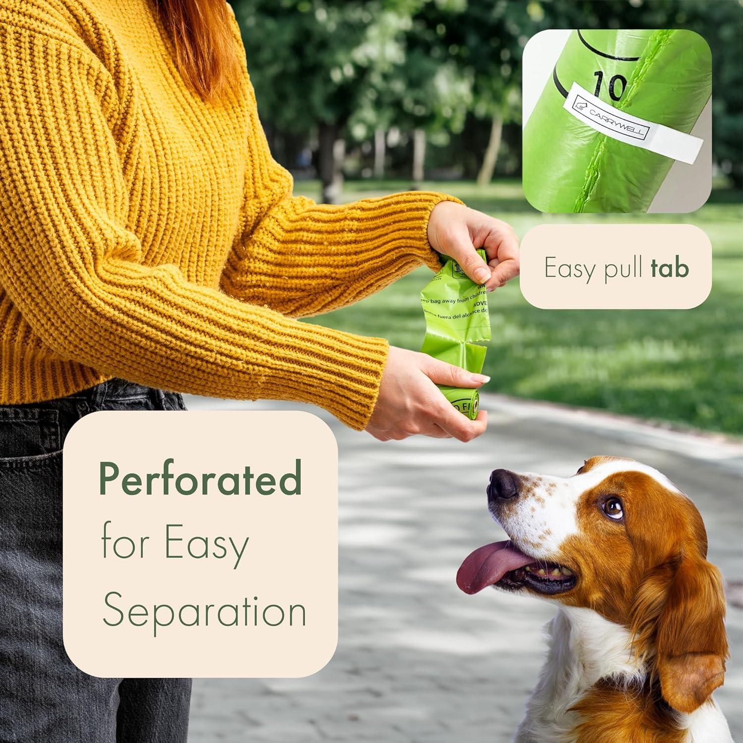 Bolsas Compostables para Perros y Gatos Carrywell 300 Unidades