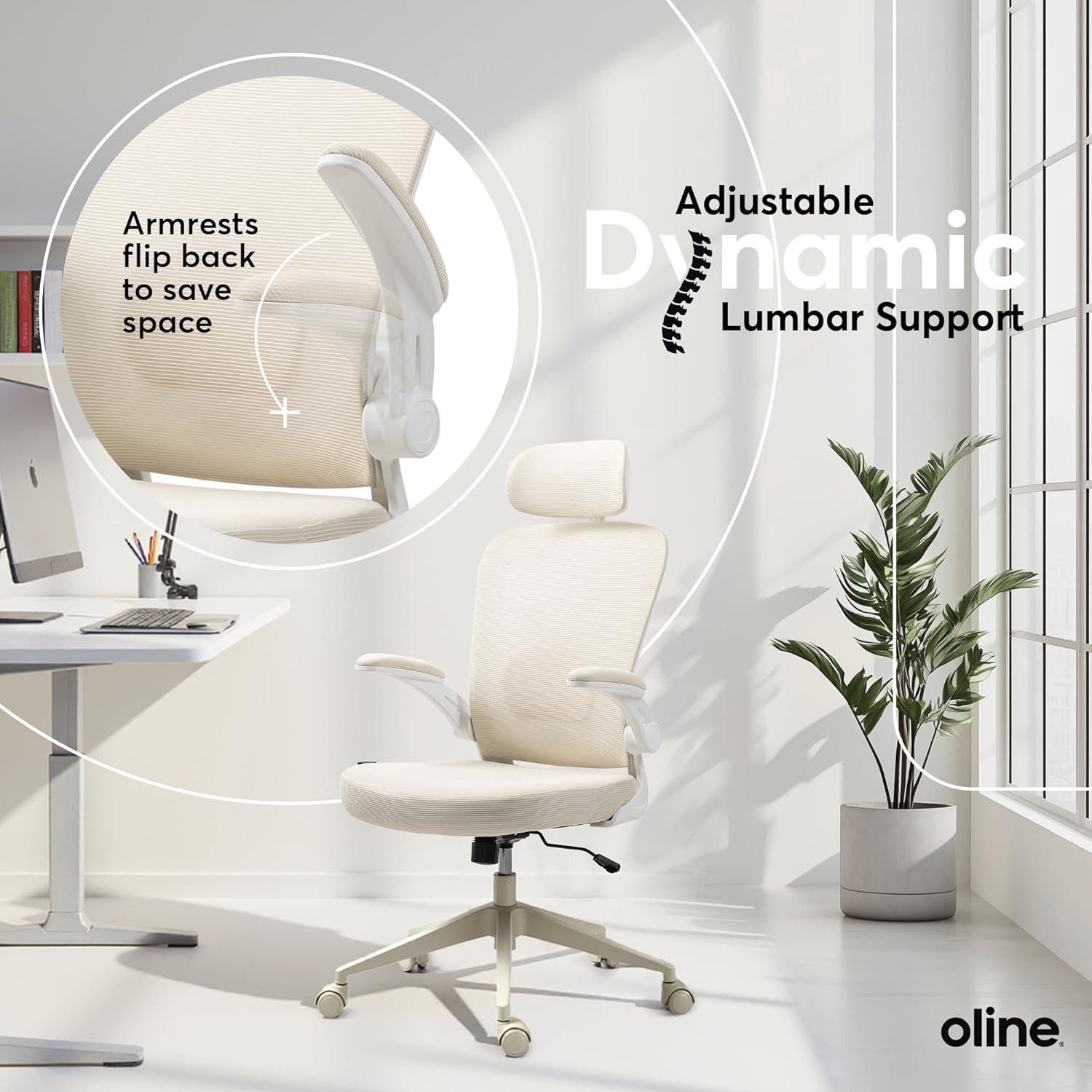 Silla de Oficina Ergonómica Oline ErgoAir - Soporte Lumbar Ajustable