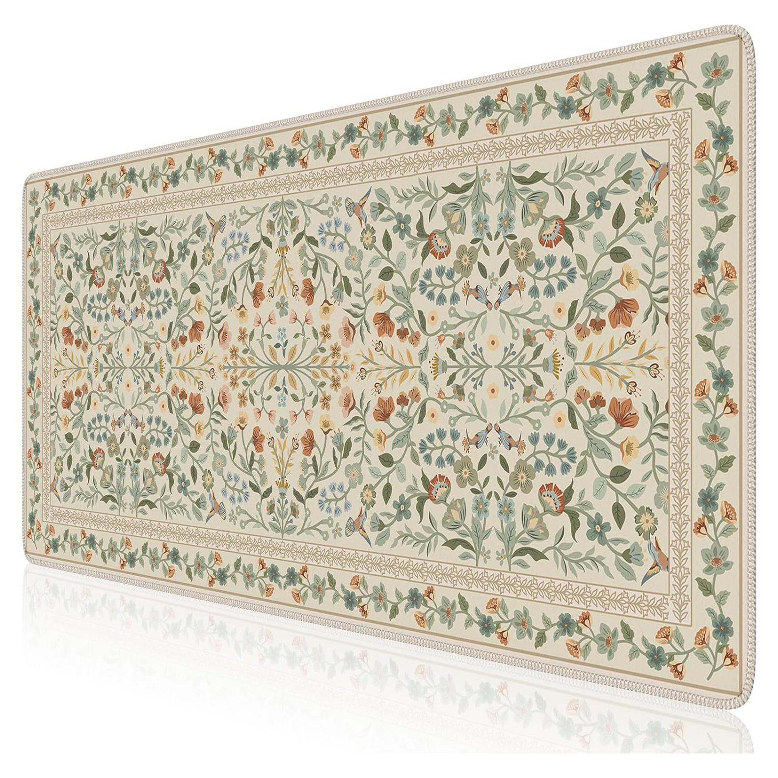 Alfombrilla de Escritorio Grande iCasso Beige 90x40 cm Antideslizante