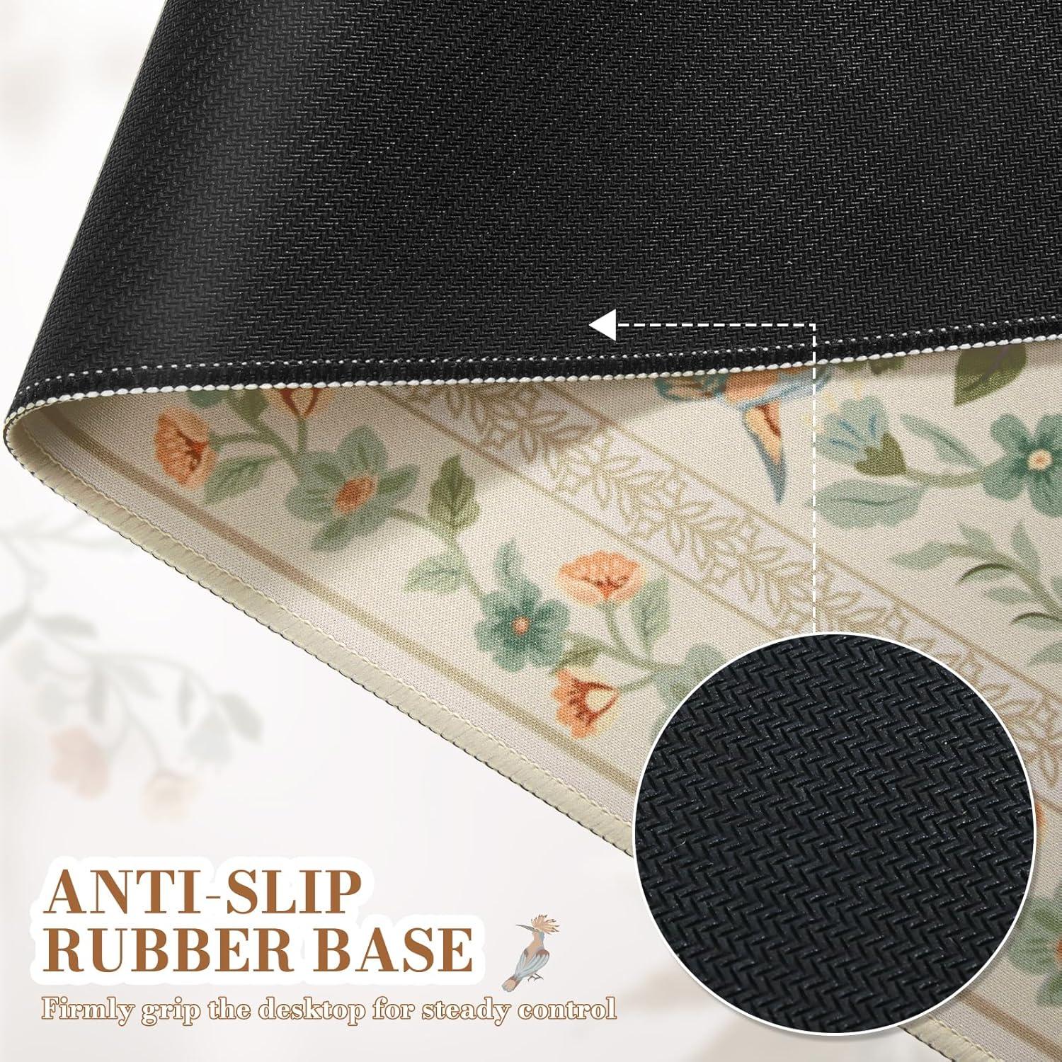 Alfombrilla de Escritorio Grande iCasso Beige 90x40 cm Antideslizante