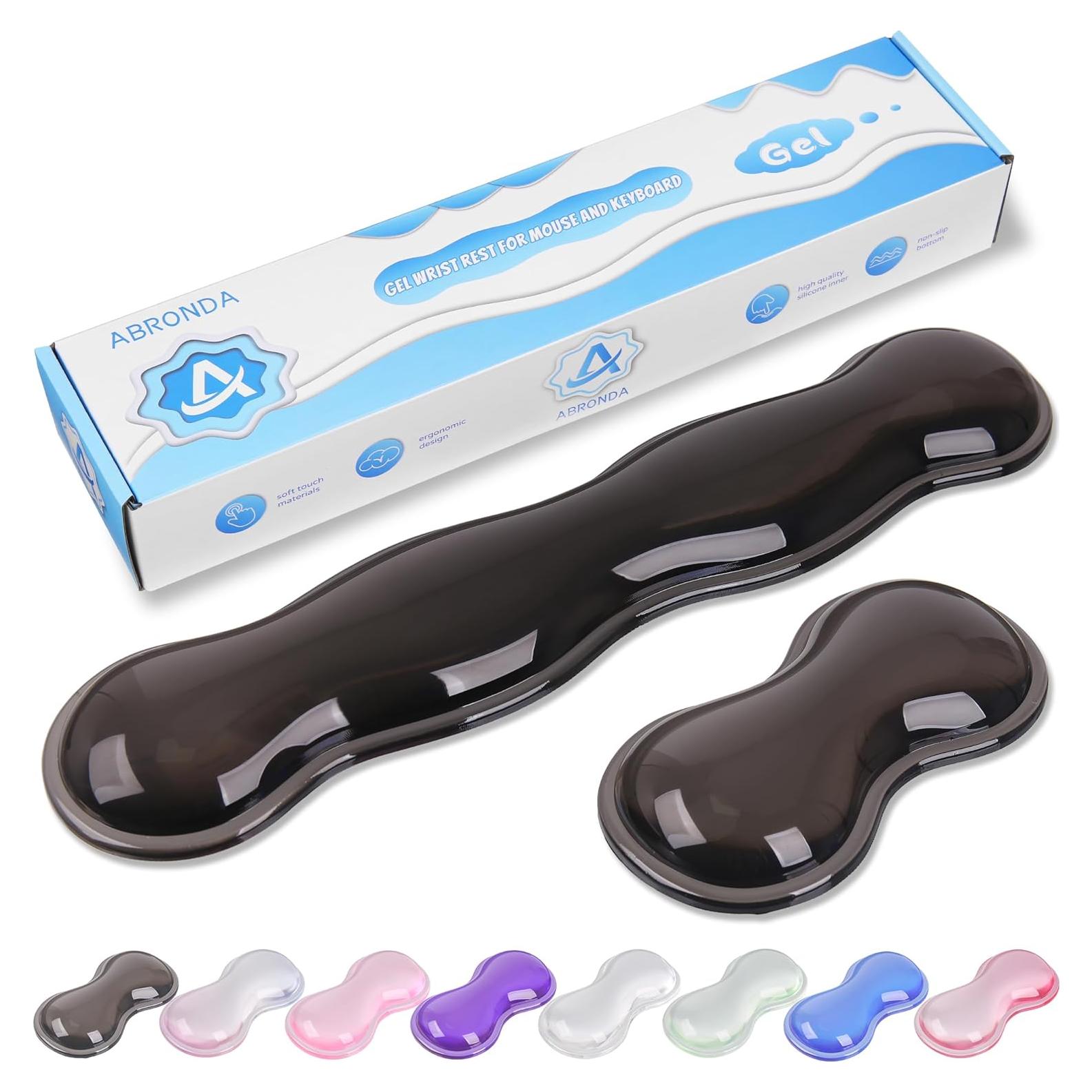 Set de Reposamuñecas de Gel ABRONDA para Teclado y Ratón