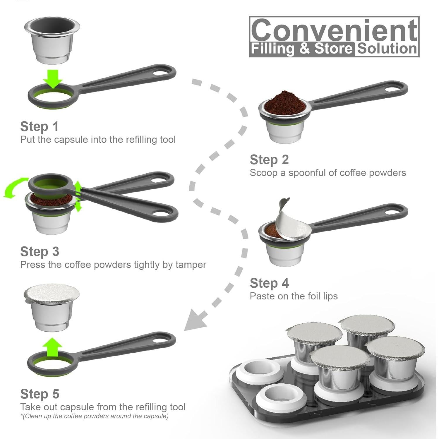 Cápsulas Reutilizables Triplot para Nespresso OriginalLine - 6 Pcs