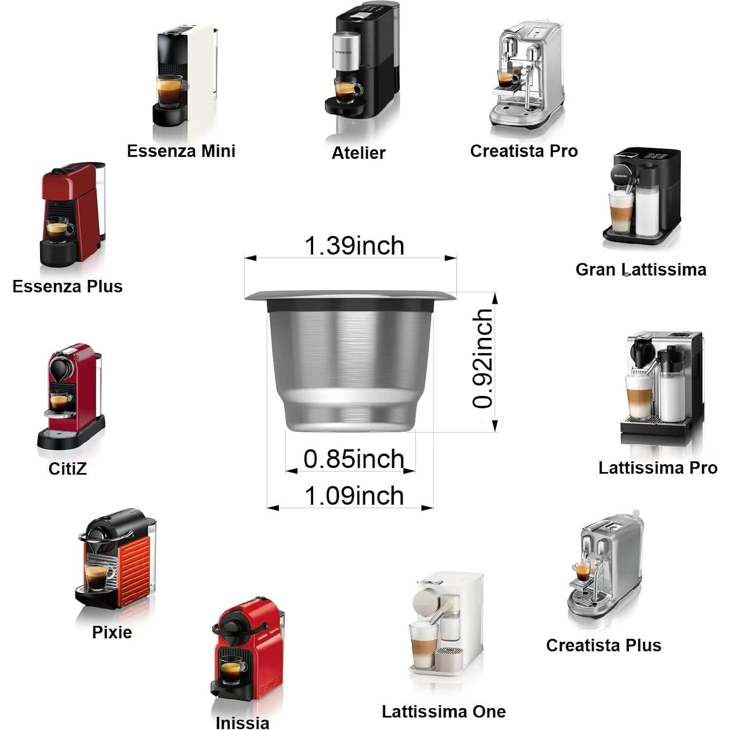 Cápsulas Reutilizables Triplot para Nespresso OriginalLine - 6 Pcs