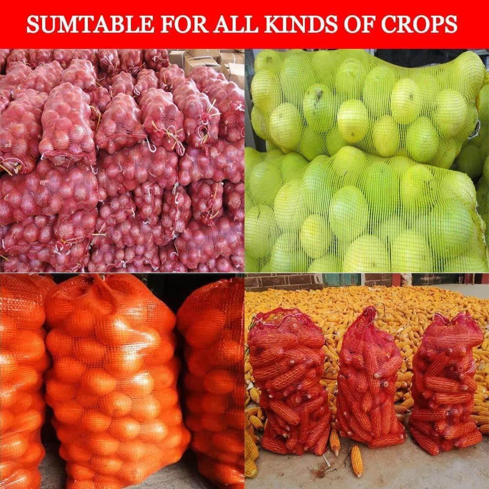 10 Bolsas de Malla Reutilizables Verde 53x85 cm Soportan 29 kg