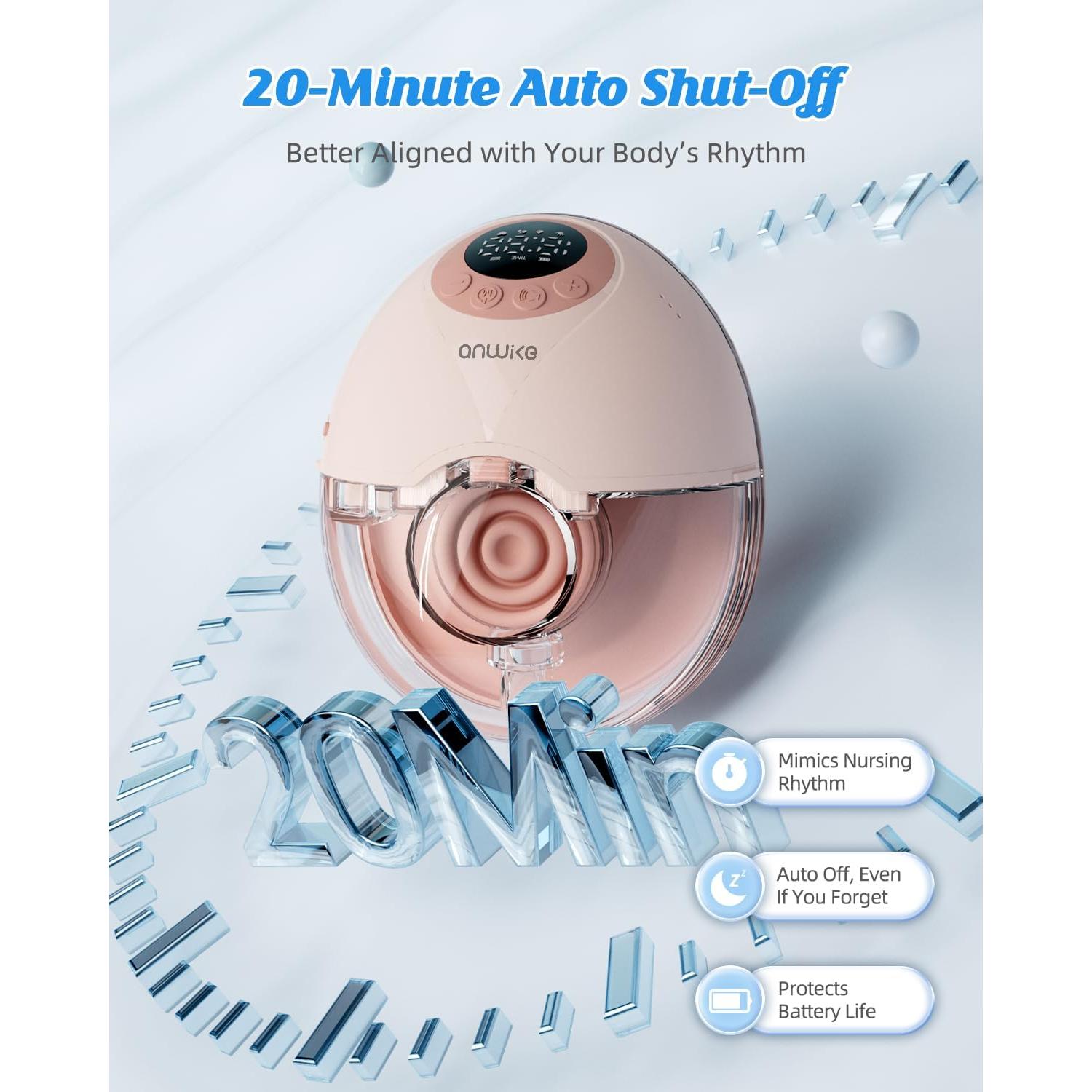 Extractor de Leche Eléctrico ANWIKE MY-381 - Doble, Blanco