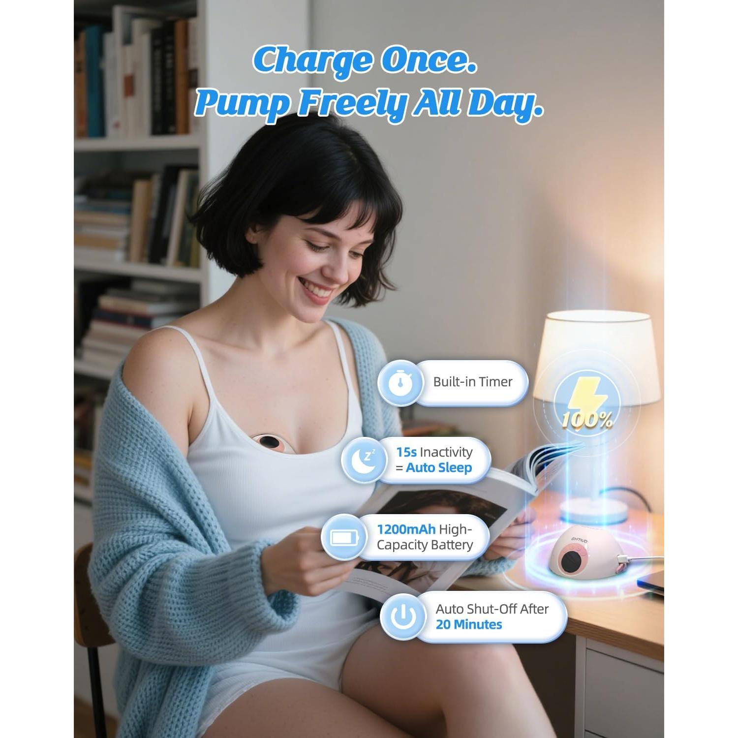 Extractor de Leche Eléctrico ANWIKE MY-381 - Doble, Blanco