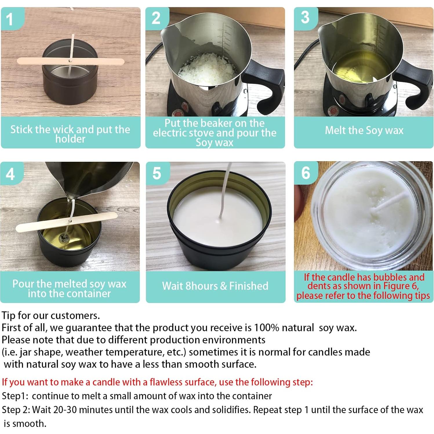 Kit de Fabricación de Velas de Cera de Soja Haccah 0.91 kg