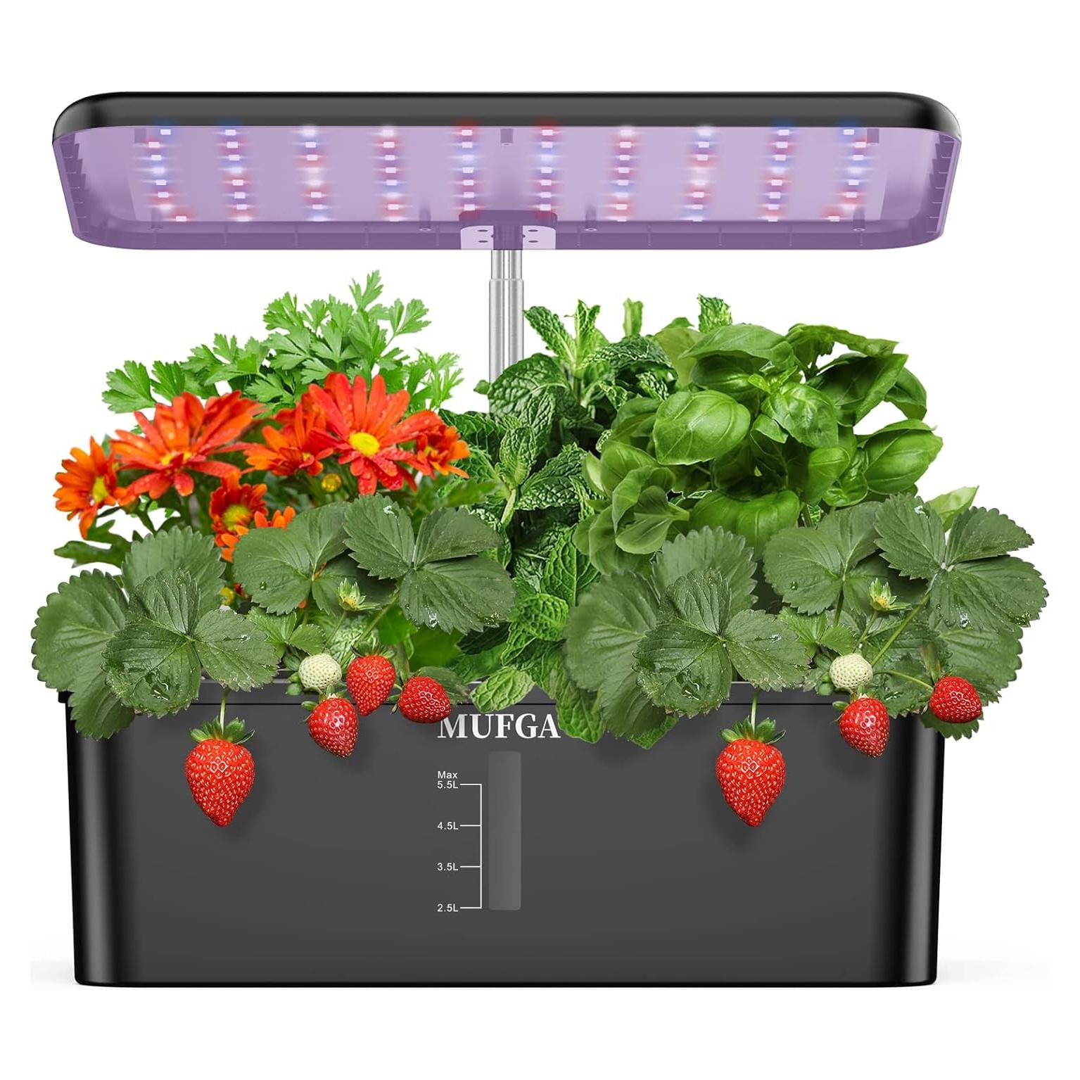Sistema de Cultivo Hidropónico MUFGA 12 Cápsulas con Luz LED
