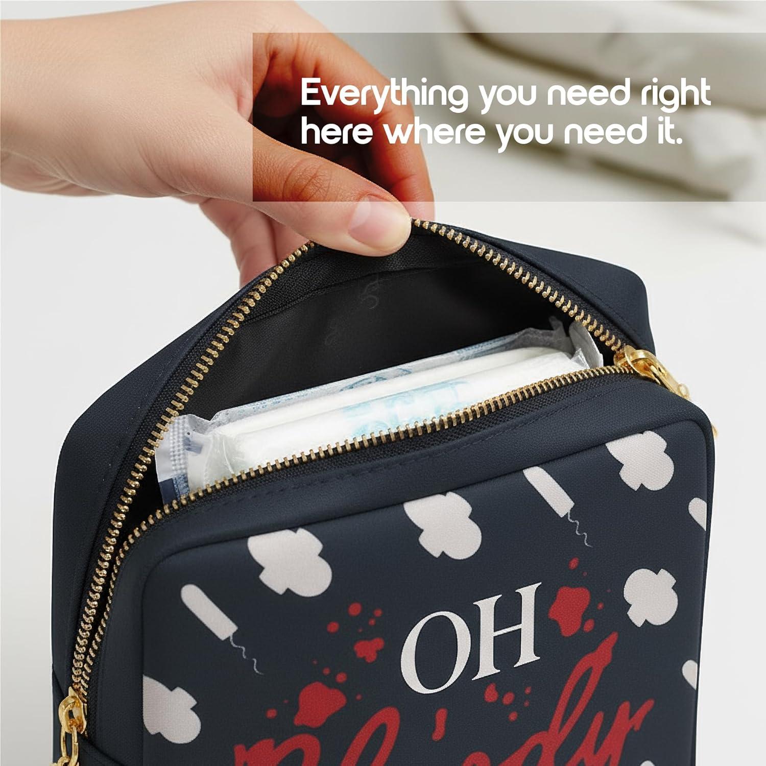 Bolsa de Período Primo Lines Negra - Estuche Compacto Impermeable