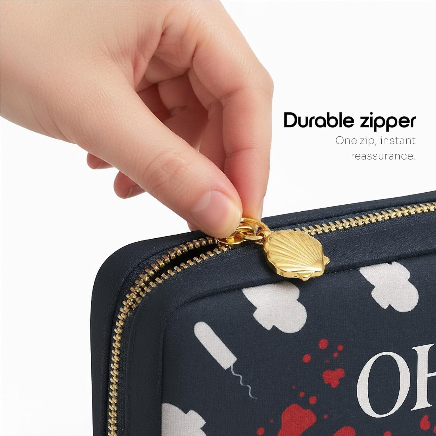 Bolsa de Período Primo Lines Negra - Estuche Compacto Impermeable