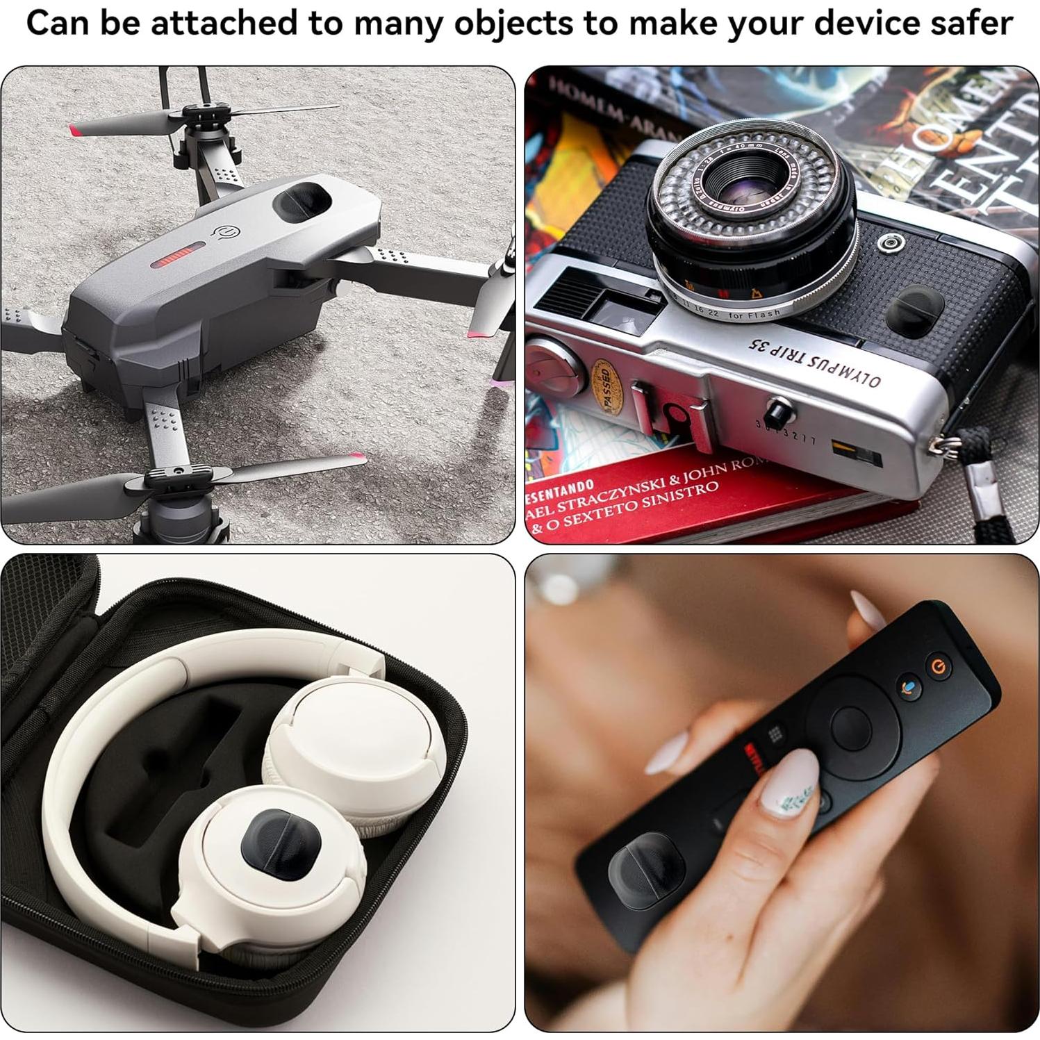 Paquete de 2 Soportes Adhesivos para Airtag DDJ - Funda Negra